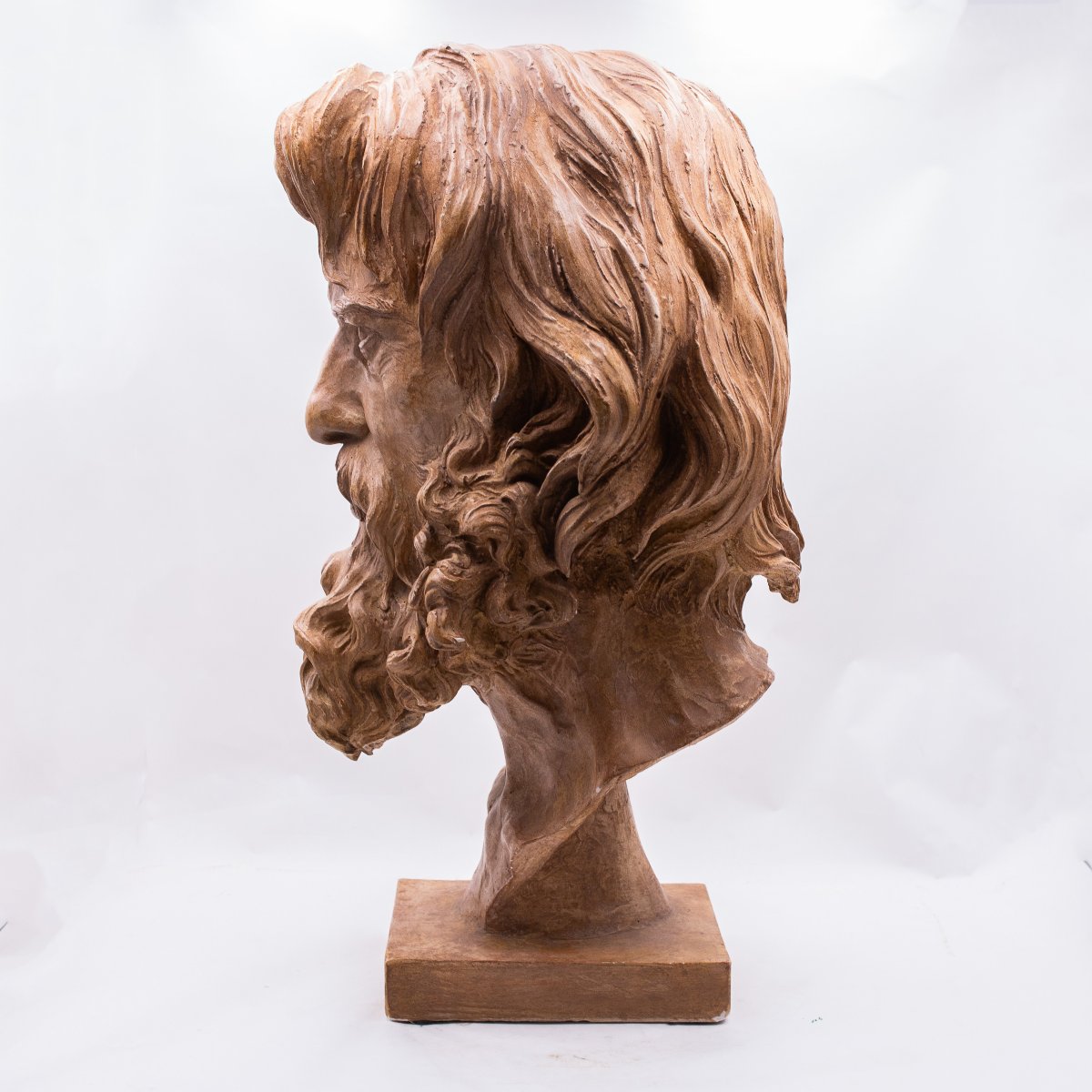 Scultura in gesso dipinto "Sandrun", Epoca '900-photo-2