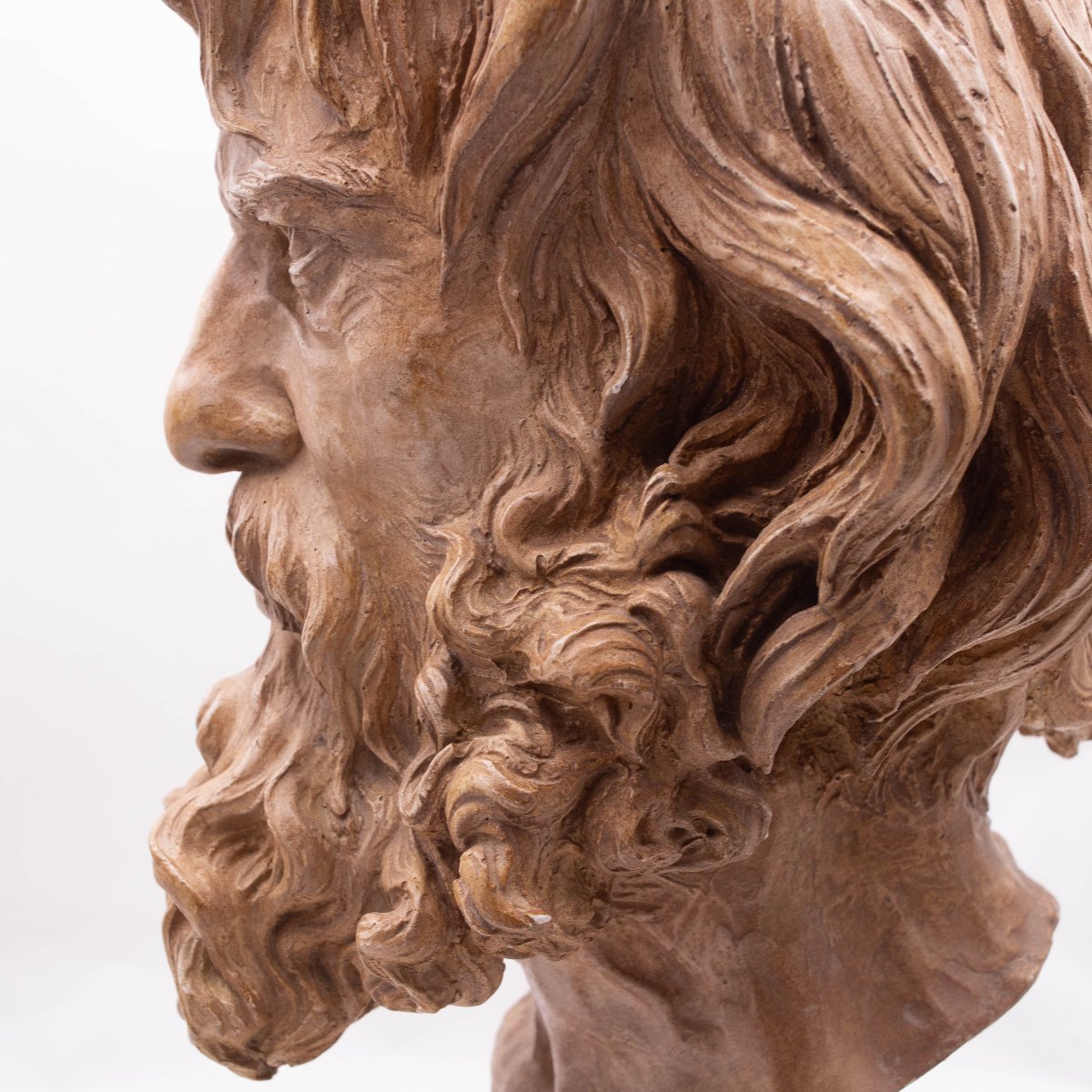 Scultura in gesso dipinto "Sandrun", Epoca '900-photo-3