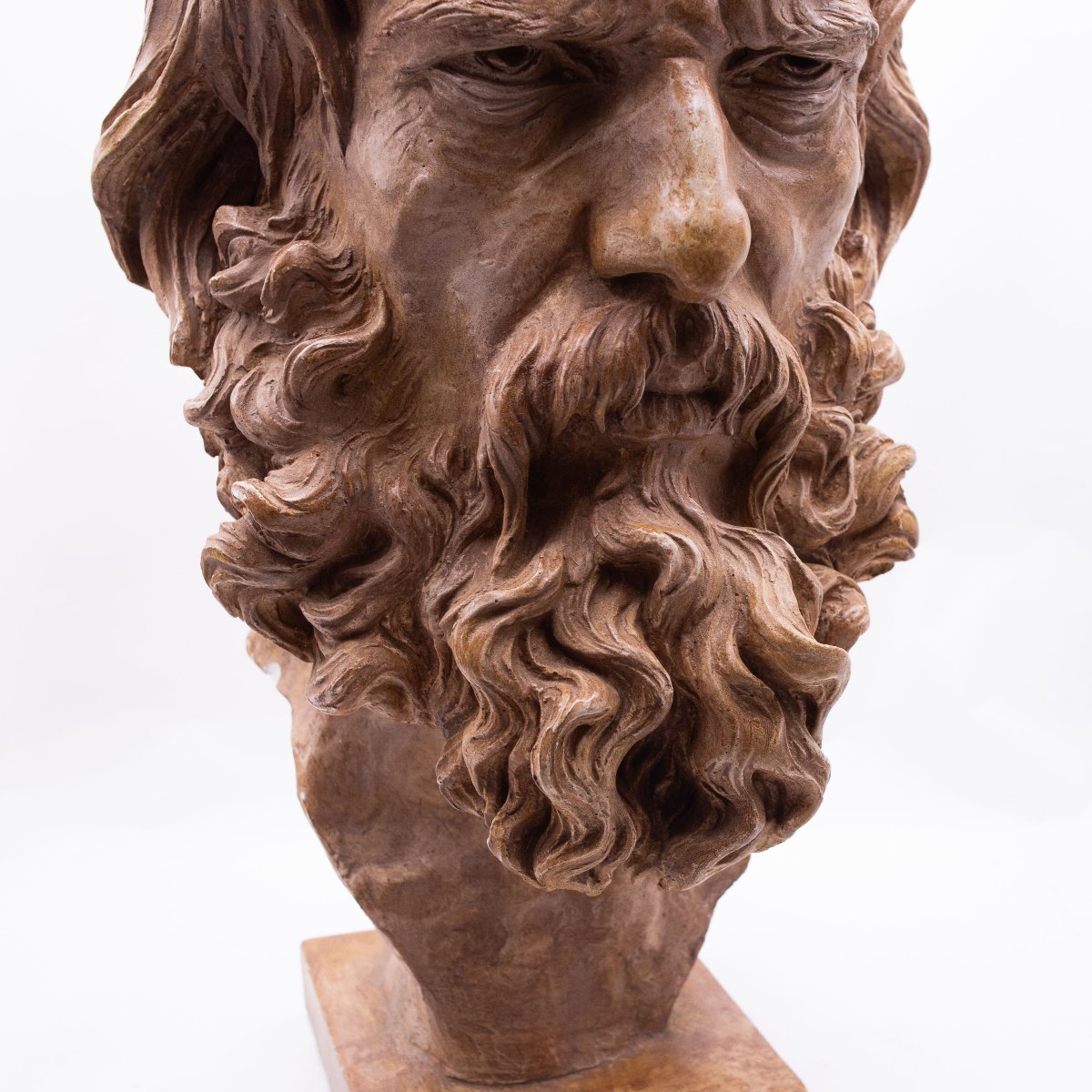Scultura in gesso dipinto "Sandrun", Epoca '900-photo-1