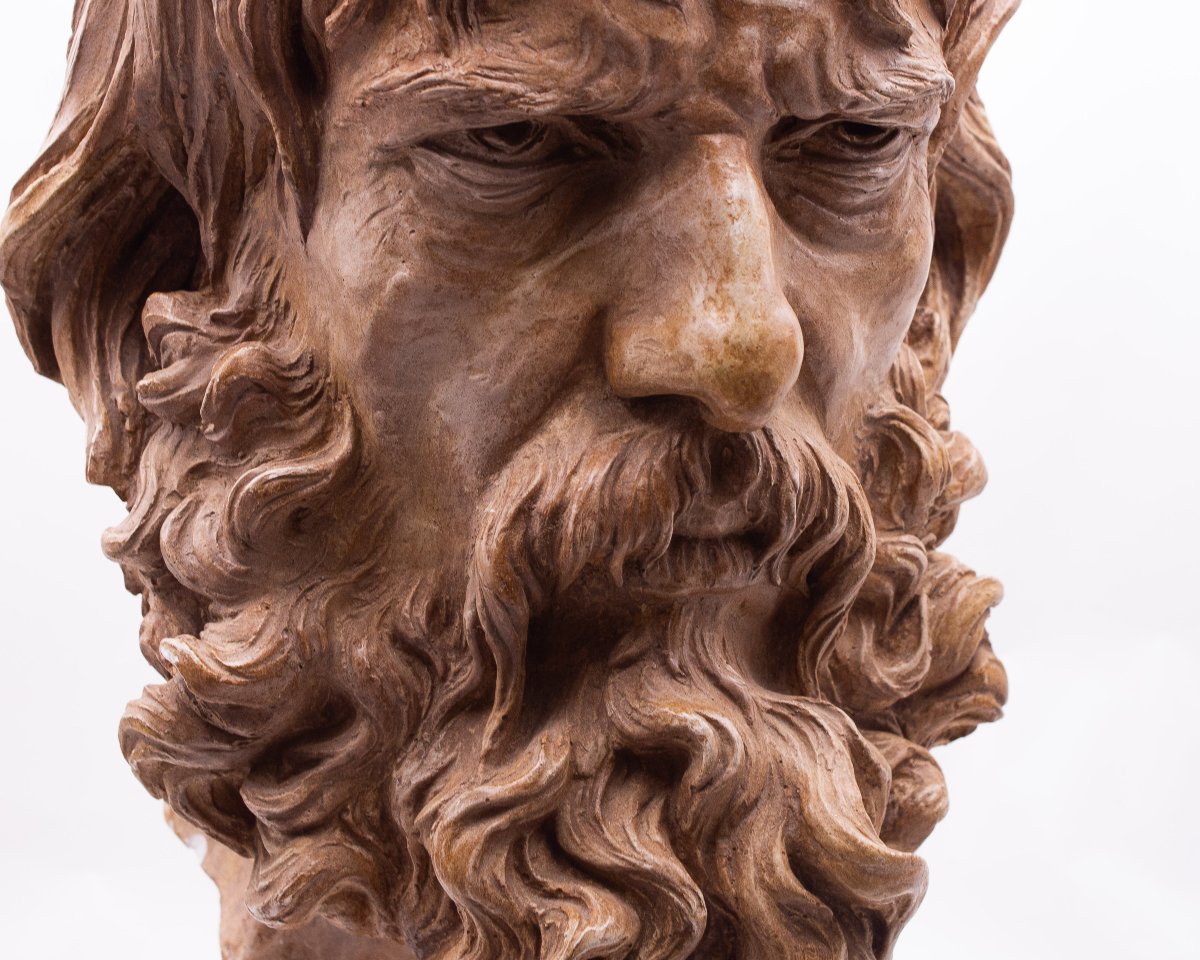 Scultura in gesso dipinto "Sandrun", Epoca '900-photo-2