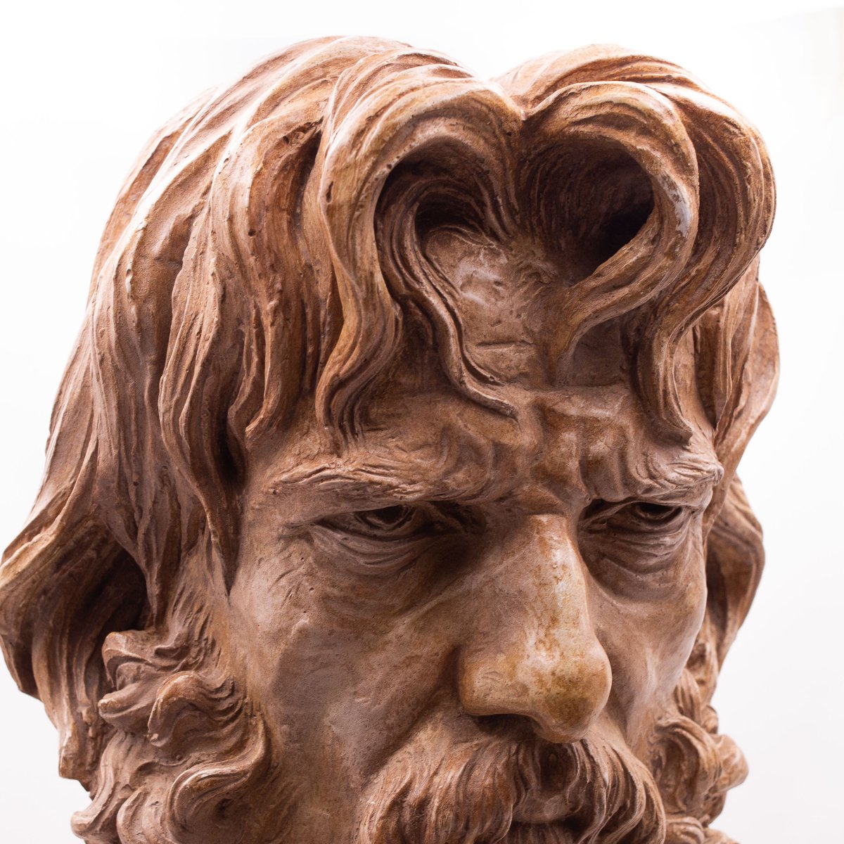 Scultura in gesso dipinto "Sandrun", Epoca '900-photo-3