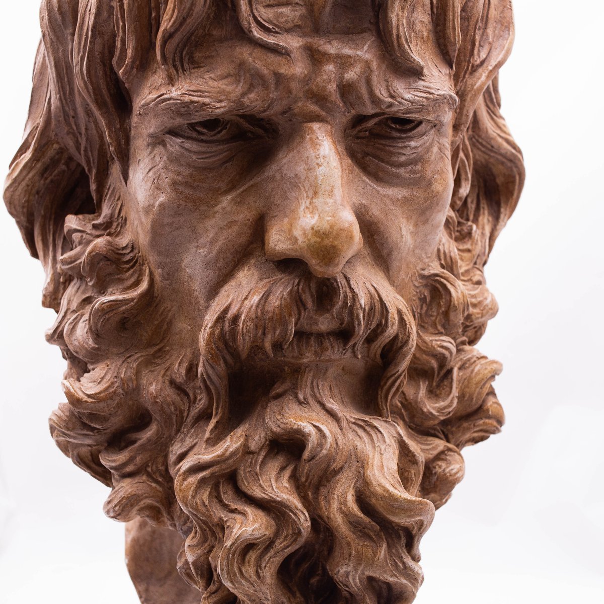 Scultura in gesso dipinto "Sandrun", Epoca '900-photo-6