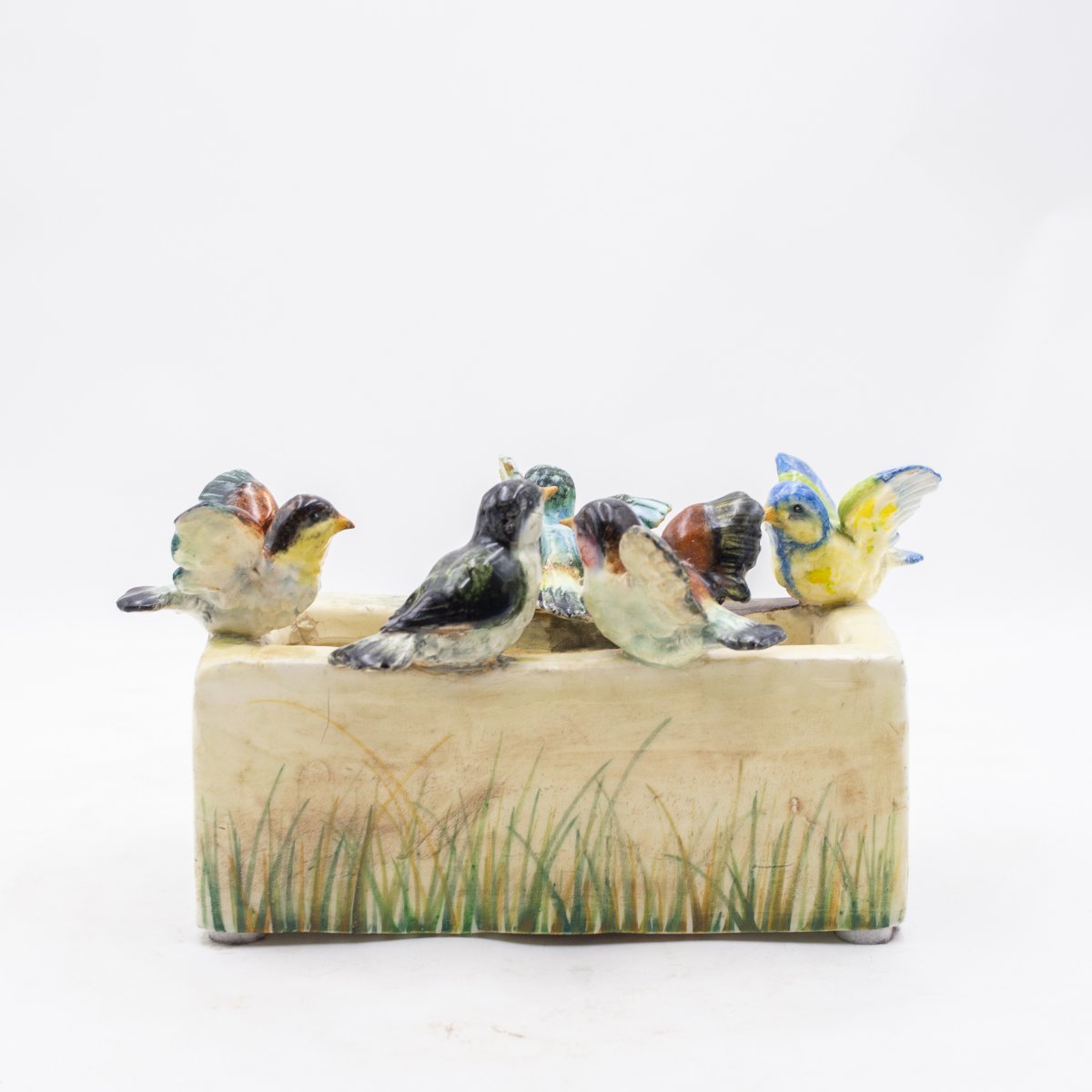 Delphin Massier, fioriera jardinière in ceramica , firmato, Primi '900-photo-7