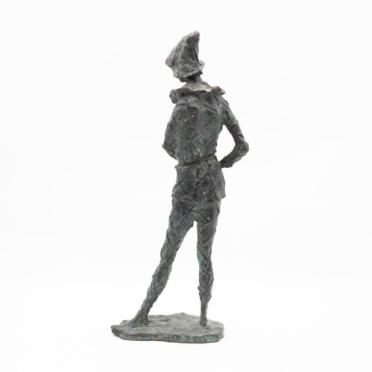 Augusto Murer Scultura in bronzo, "Arlecchino" Bronzo patinato, firmata alla base, XX Secolo-photo-3