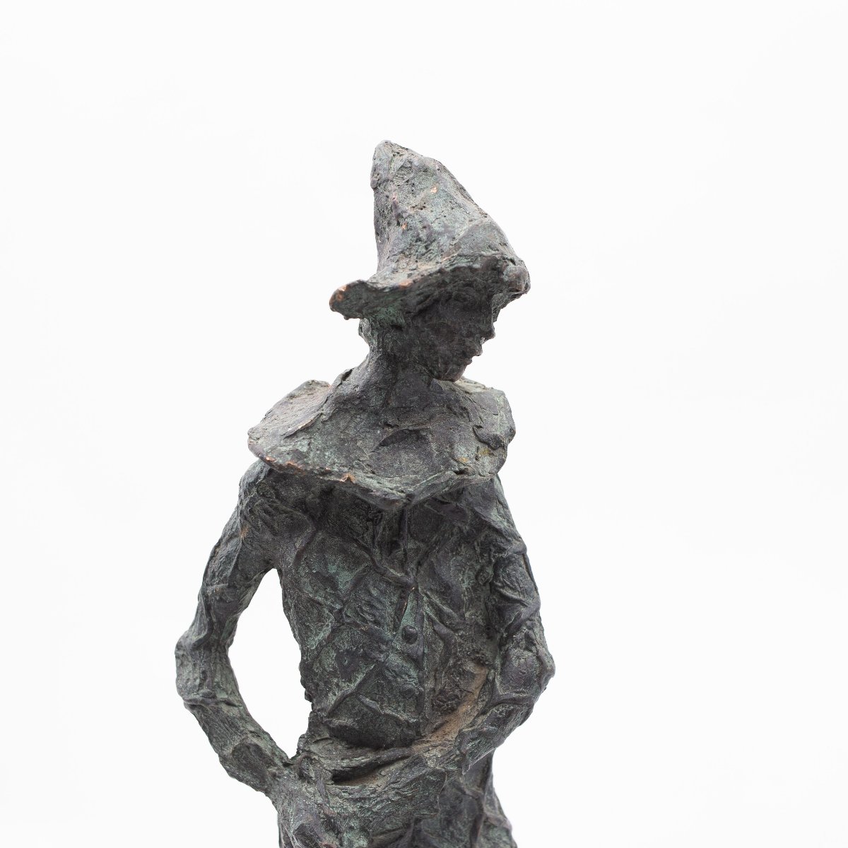 Augusto Murer Scultura in bronzo, "Arlecchino" Bronzo patinato, firmata alla base, XX Secolo-photo-1