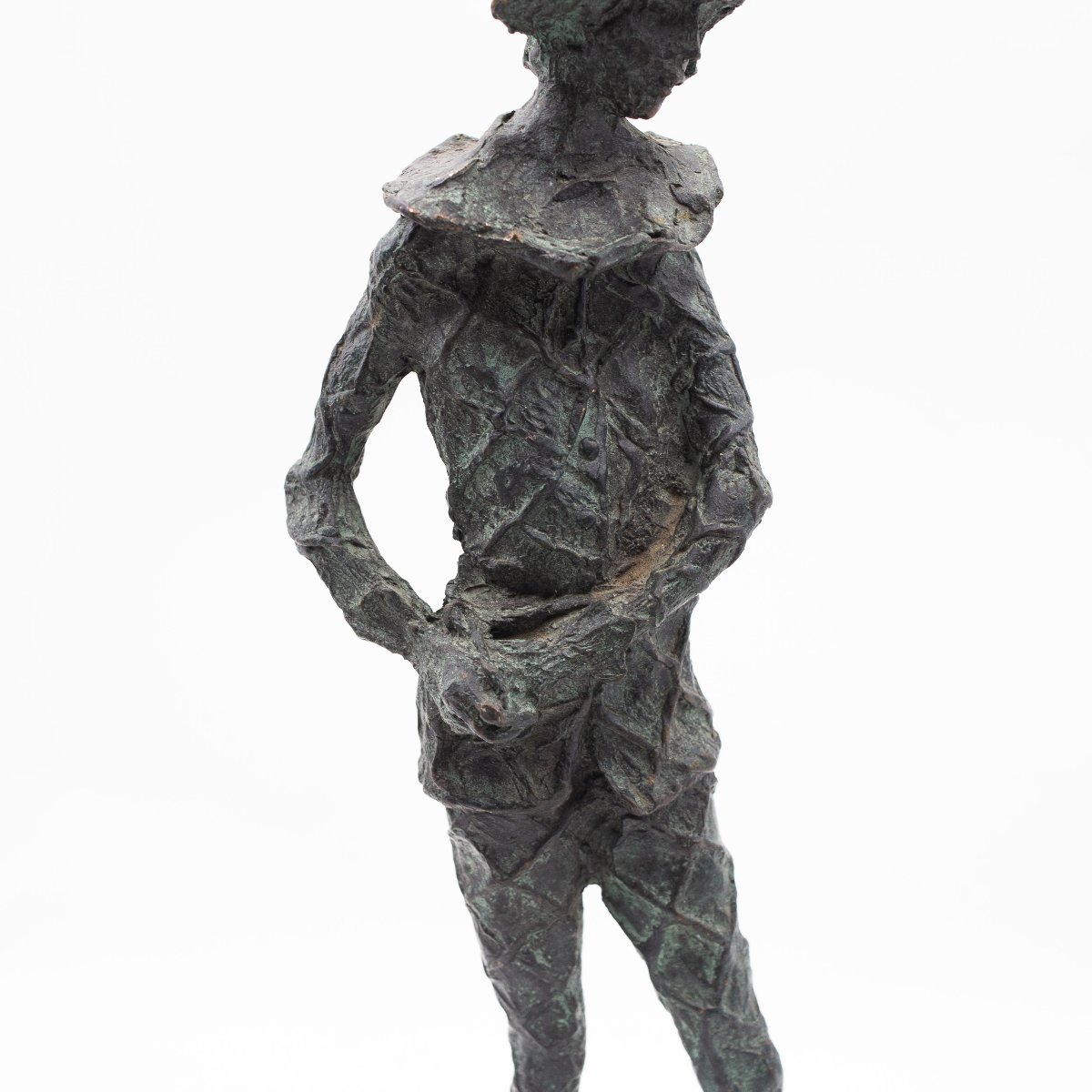 Augusto Murer Scultura in bronzo, "Arlecchino" Bronzo patinato, firmata alla base, XX Secolo-photo-2