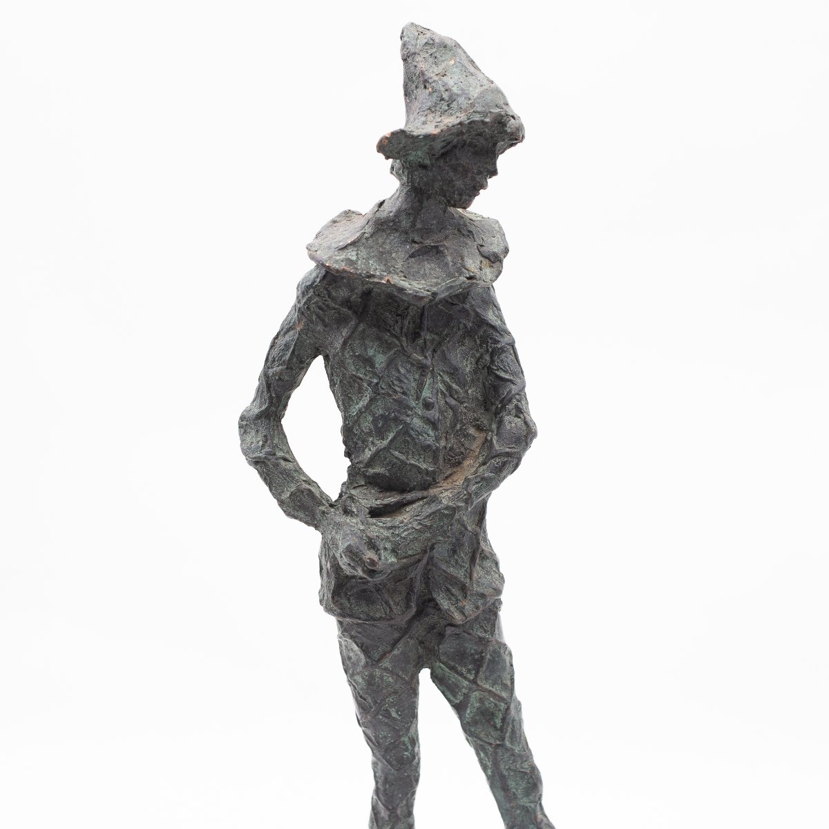 Augusto Murer Scultura in bronzo, "Arlecchino" Bronzo patinato, firmata alla base, XX Secolo-photo-4