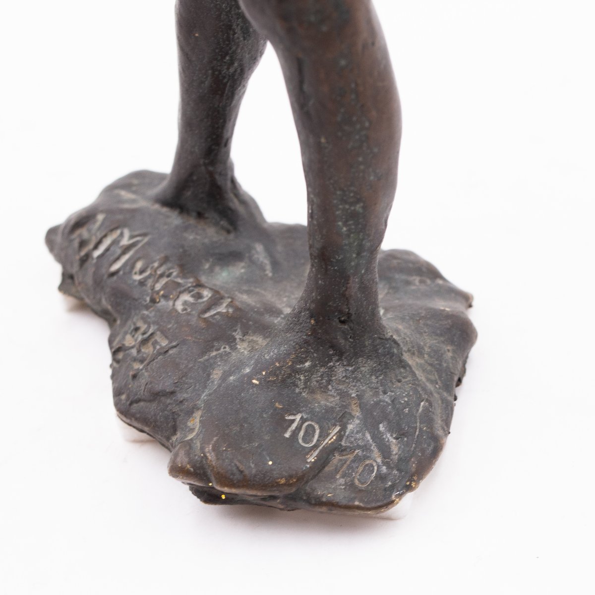 Augusto Murer, "Mondina", Bronzo patinato, firmata alla base, 1975-photo-4