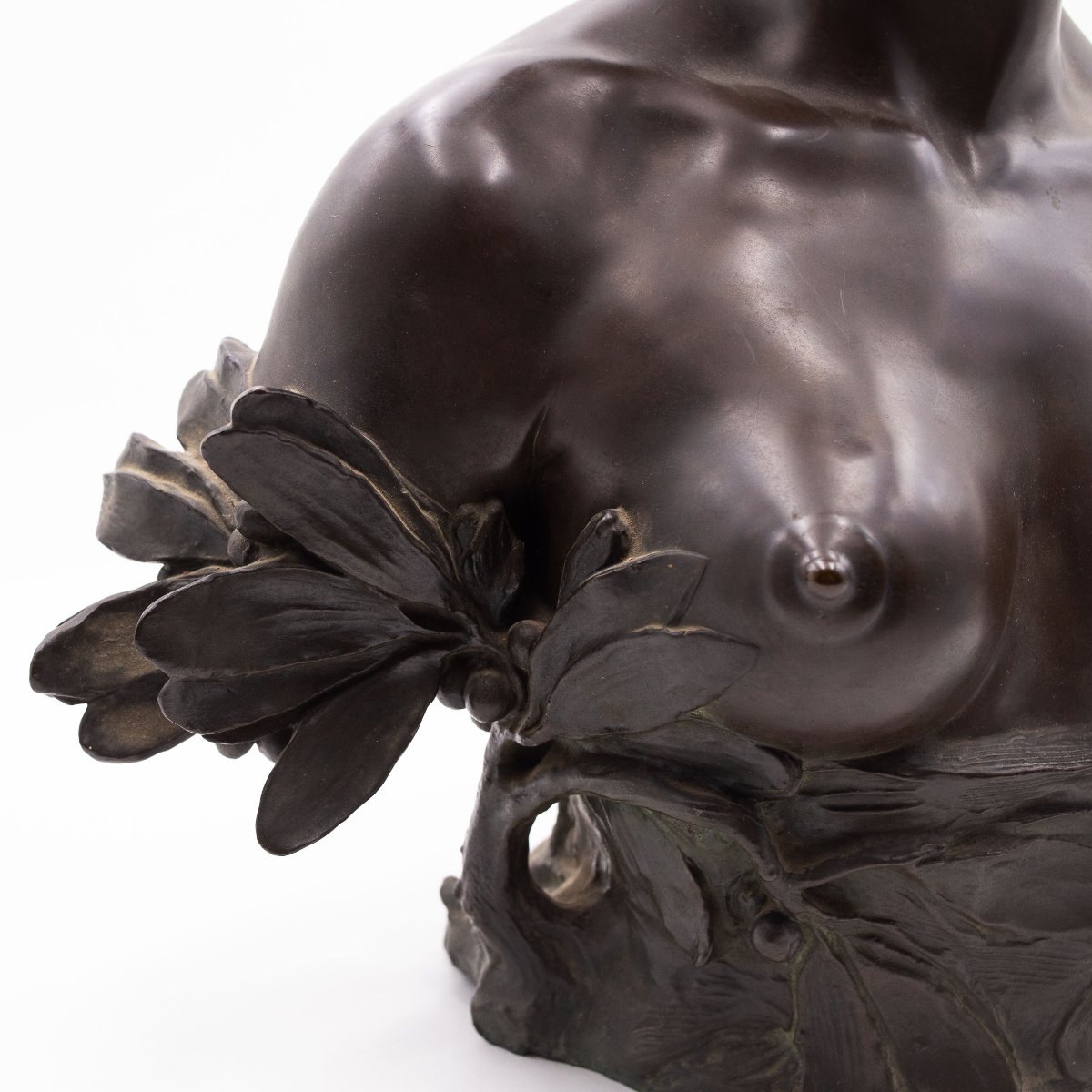 "Fanciulla floreale" – Busto in Bronzo Art Nouveau, An Strunc, 1901-photo-2
