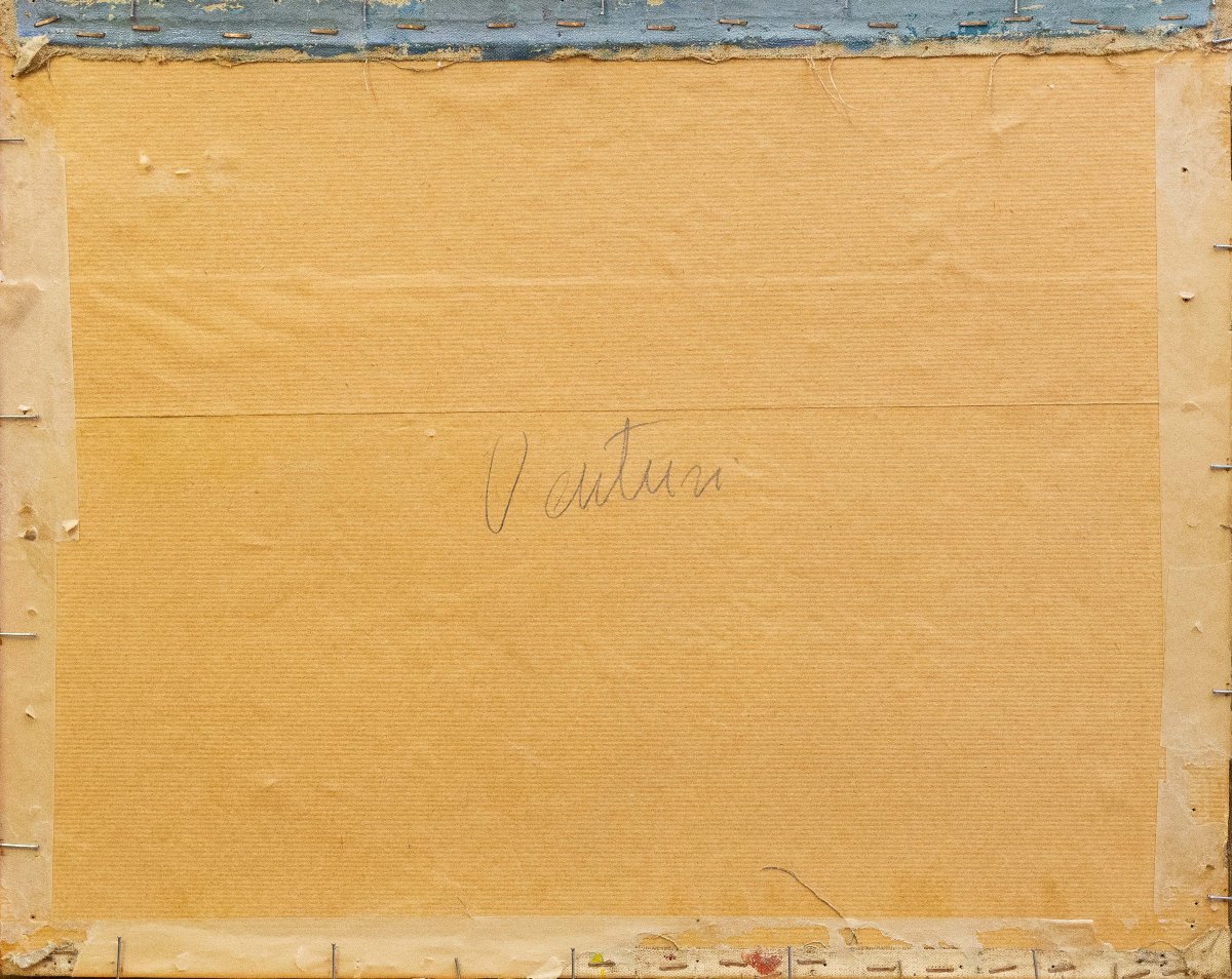 Giuseppe Rivaroli, "Macomer - Sardegna", olio su tela , firmato, 1934-photo-4