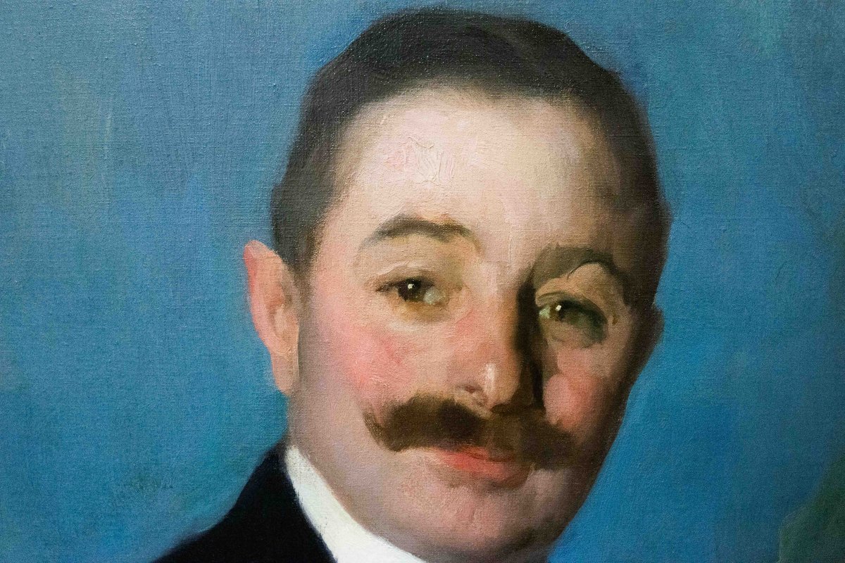 Antonio Ambrogio Alciati, "Ritratto di Gentiluomo", olio su tela, firmato, 1910-photo-6