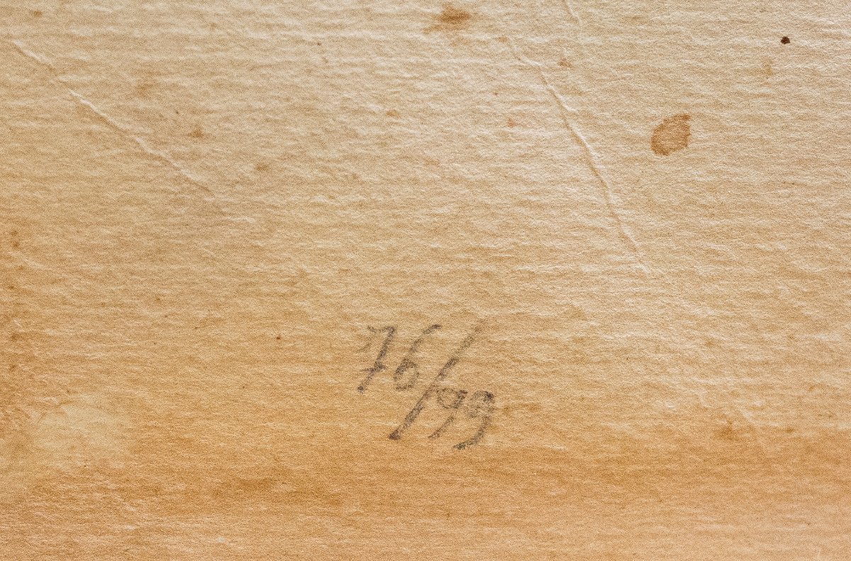 Mario Ceroli, "Farfalla", Linoleum su carta, tiratura 99, 1970-photo-3