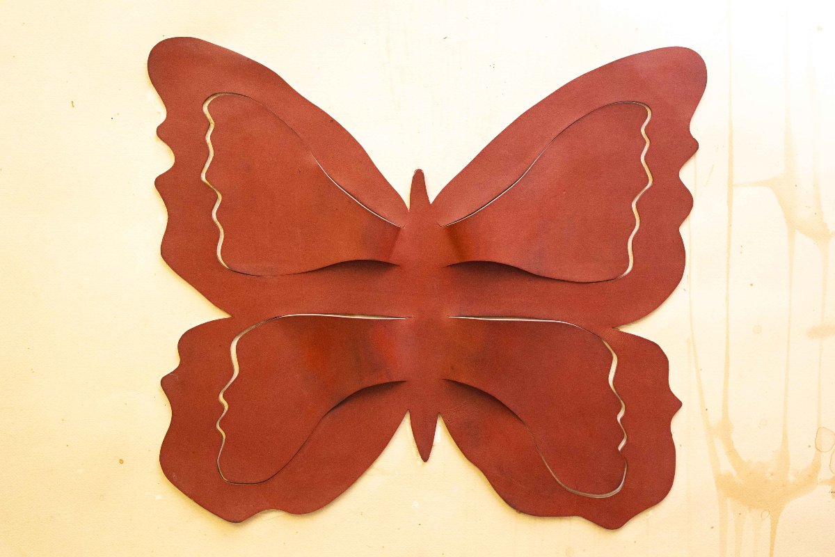 Mario Ceroli, "Farfalla", Linoleum su carta, tiratura 99, 1970-photo-1