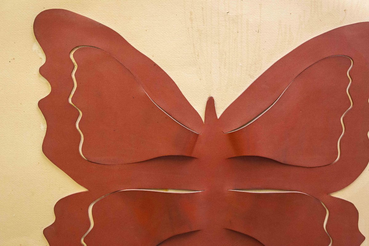 Mario Ceroli, "Farfalla", Linoleum su carta, tiratura 99, 1970-photo-2