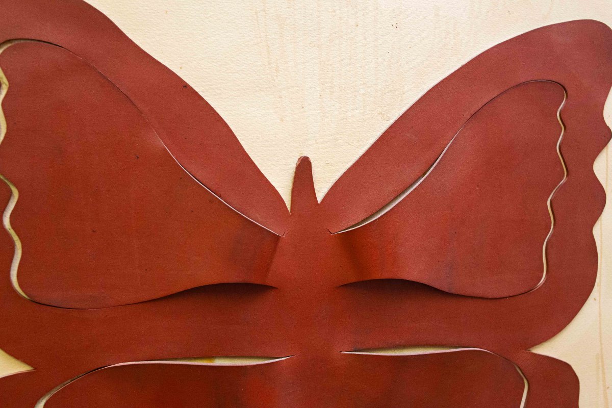 Mario Ceroli, "Farfalla", Linoleum su carta, tiratura 99, 1970-photo-4