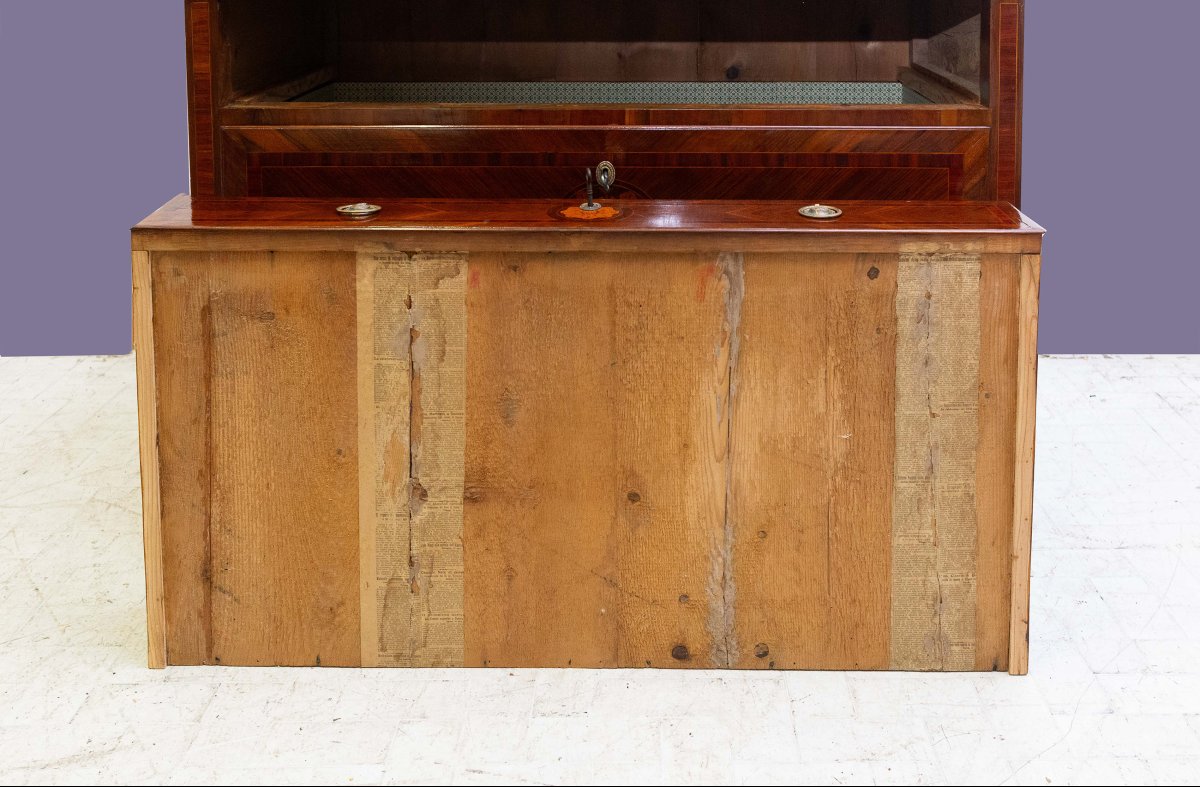 Cassettone in noce con intarsi, originale Luigi XVI, Fine '700-photo-7