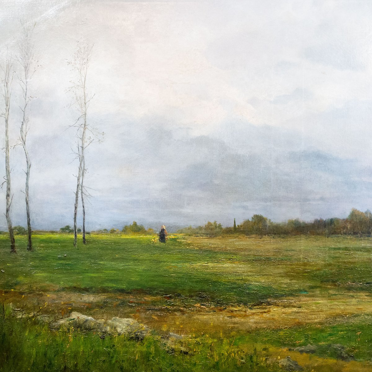 Emilia Ferrettini Rossotti, "Tra luci e nuvole", olio su tela, firmato, 1897-photo-3