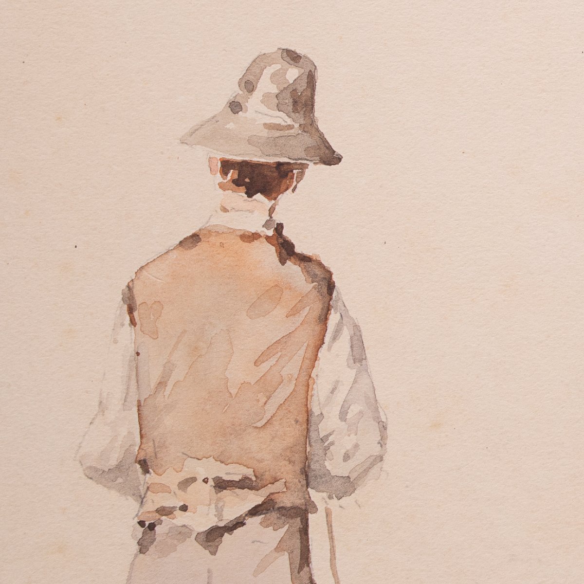 Lorenzo Delleani, "Figure Popolari", acqurello su carta, 1.8.1899-photo-5
