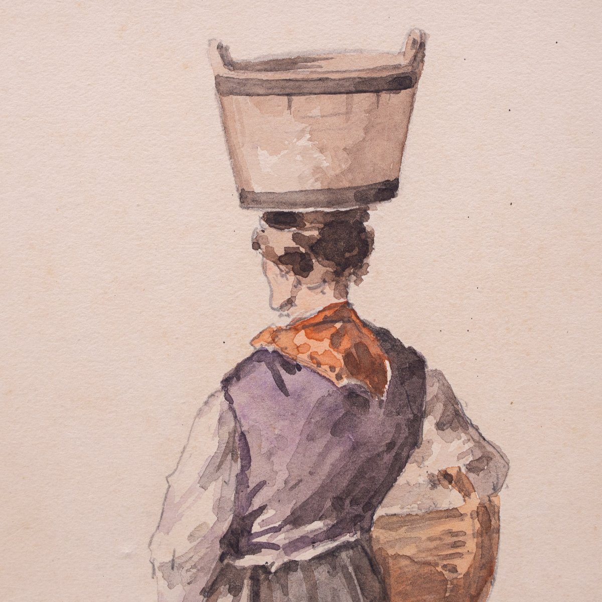 Lorenzo Delleani, "Figure Popolari", acqurello su carta, 1.8.1899-photo-7
