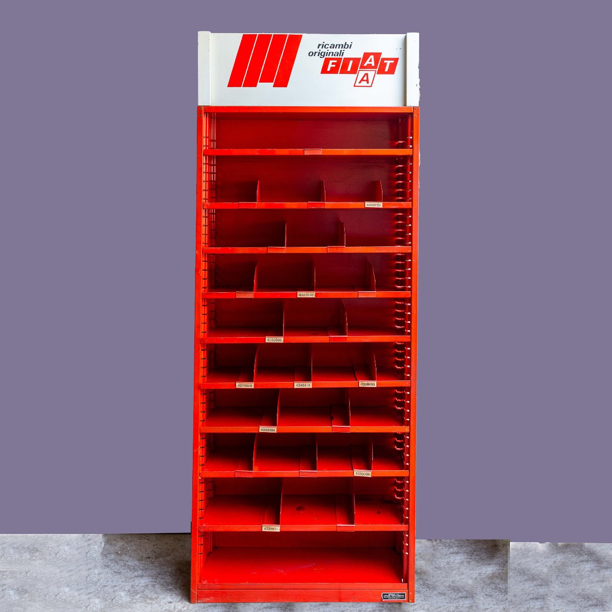 Coppia di Scaffali da Officina – FIAT Ricambi Originali (anni ’80-’90)-photo-2