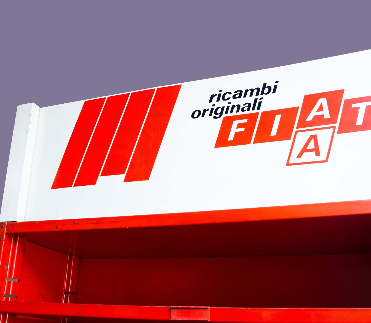 Coppia di Scaffali da Officina – FIAT Ricambi Originali (anni ’80-’90)-photo-1