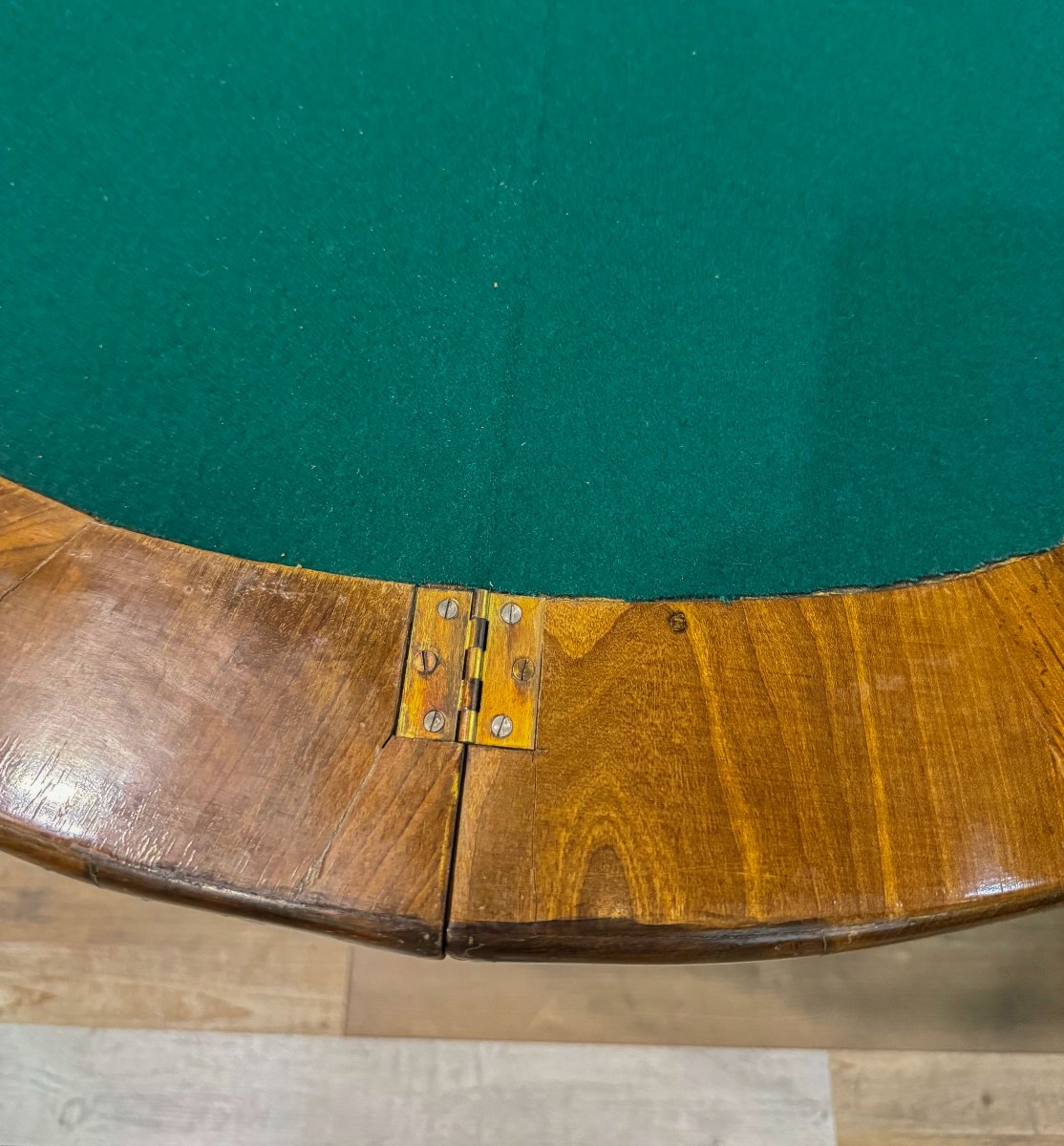 Tavolo mezzaluna da gioco in noce, Primi '800-photo-7