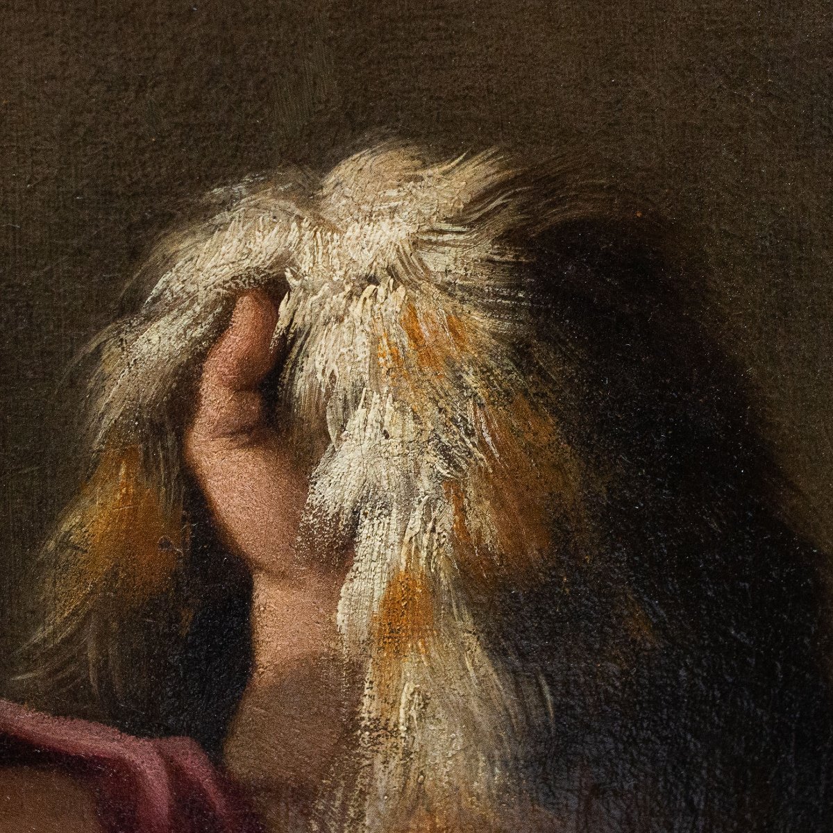 Scena religiosa, "Putti", olio su tela, Epoca '700-photo-6