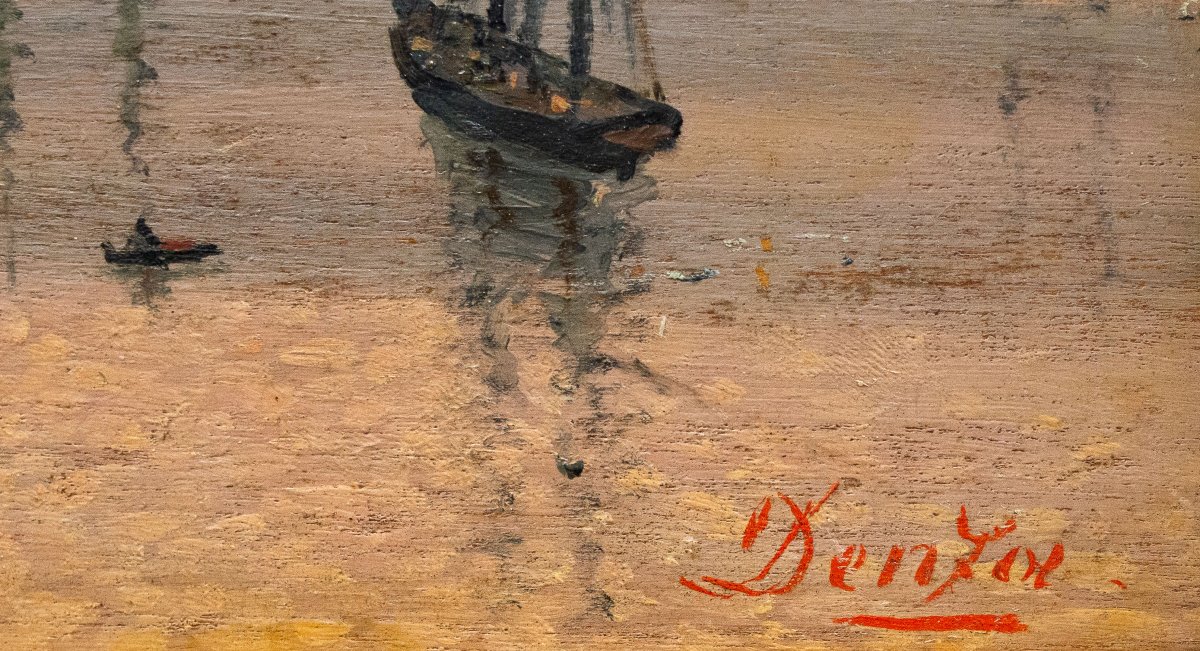 Ciro Denza, Serie di quattro vedute costiere e paesaggi, olio su tavola, fine XIX – inizio XX -photo-6