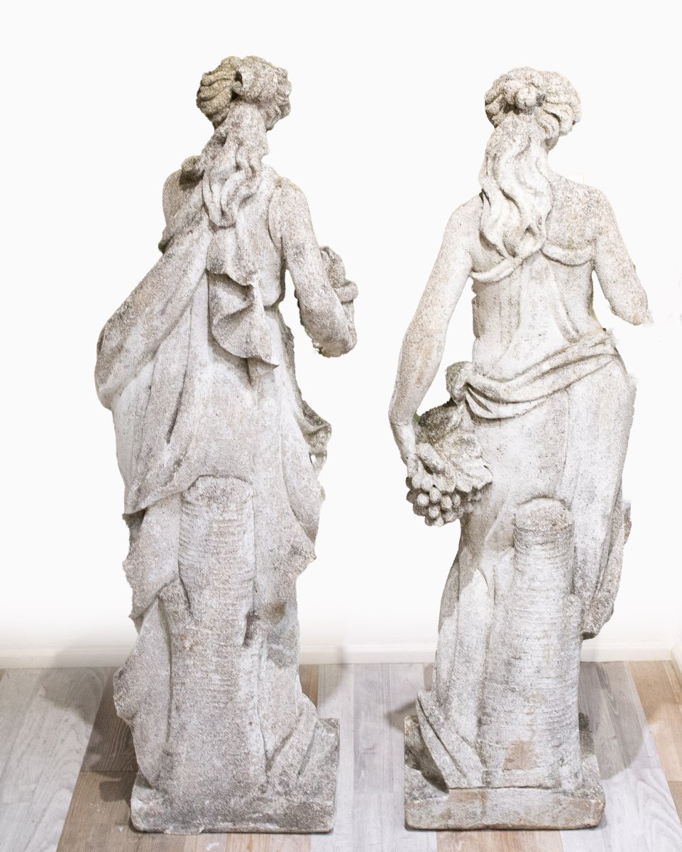 Sculture, "Le quattro stagioni", in graniglia, Anni '30-photo-7