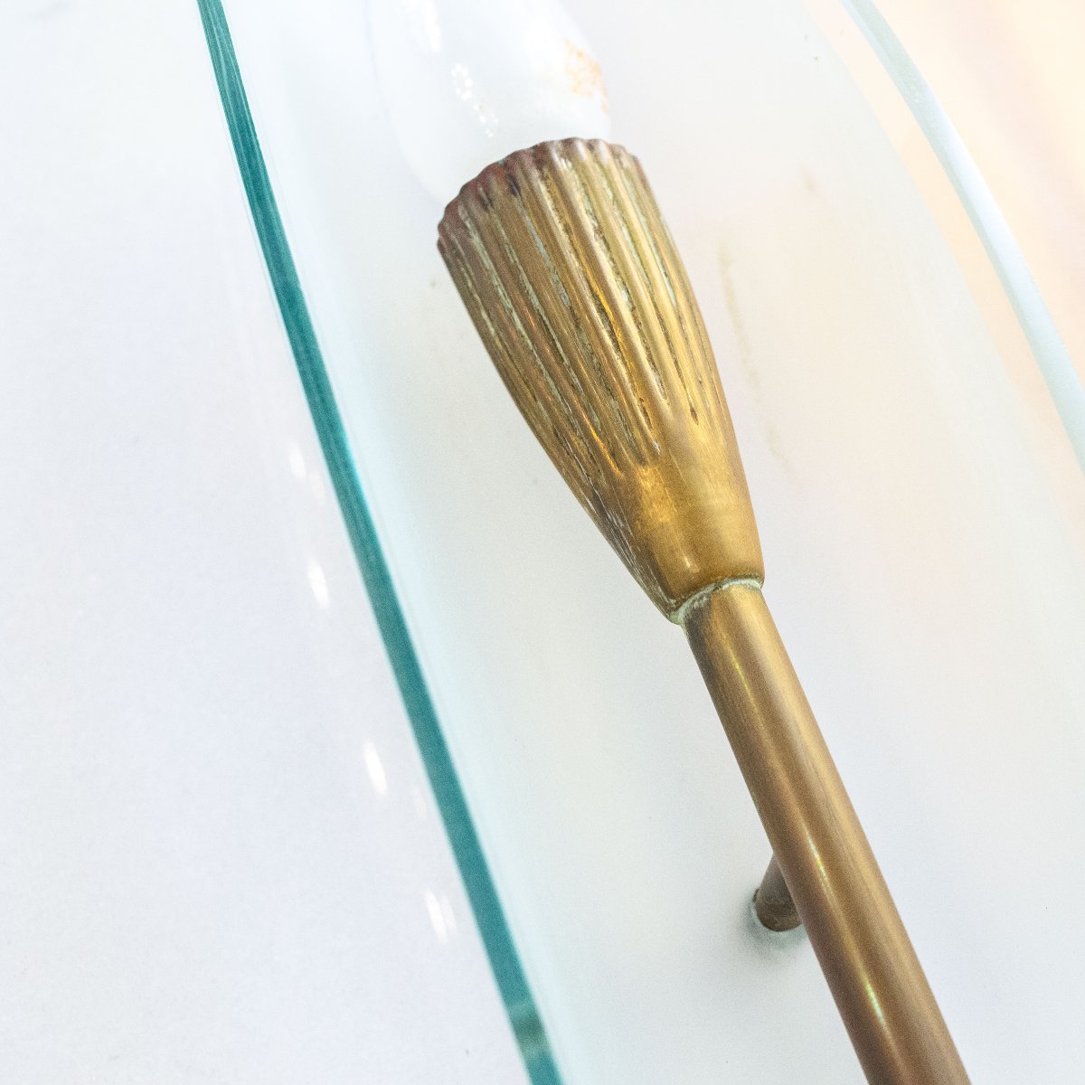 Coppia di Lampade da parete - Cristal Art, vetro e ottone, 1960-photo-2