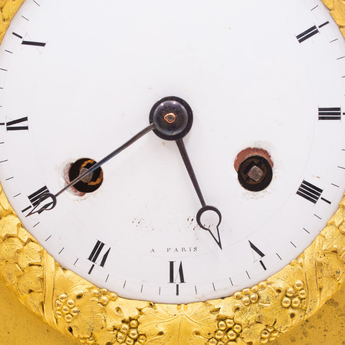Orologio da tavolo francese in bronzo dorato – Impero, circa 1815-photo-4