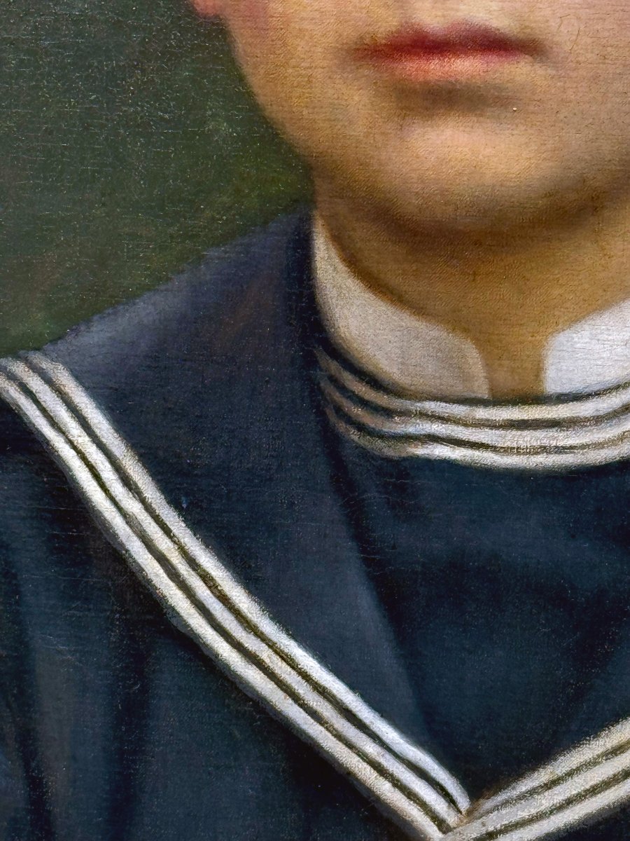 Ritratto di Giovane, olio su tela, Epoca Fine XIX secolo-photo-3