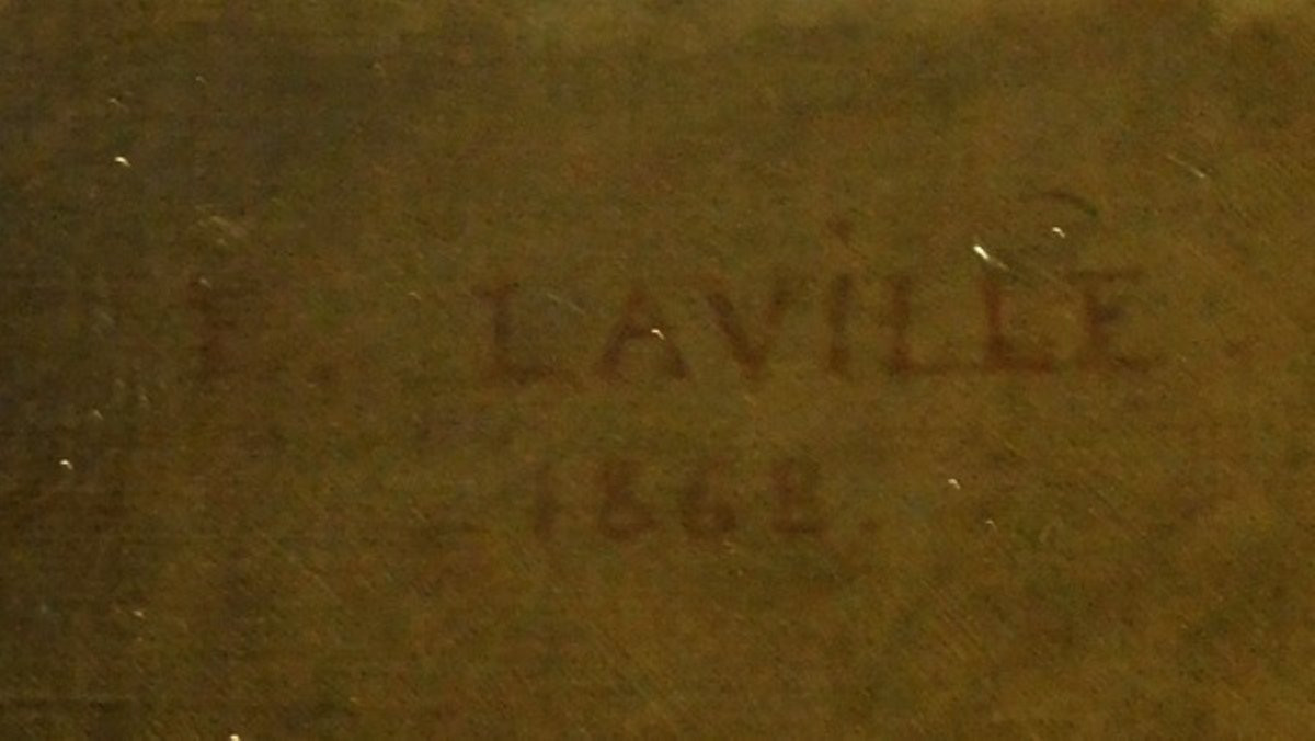 Eugène Laville, "Ritratto del generale Barral", firmato, oliosu tela, Salon del 1869-photo-7