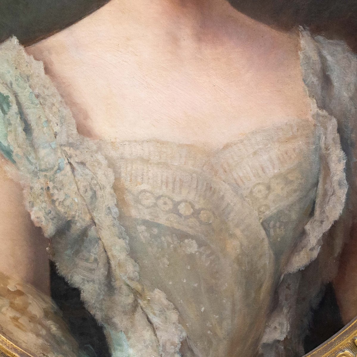 Félix Pescador y Saldaña, "Marie de la Rochemacé", firmato, 1888, olio su tela-photo-3