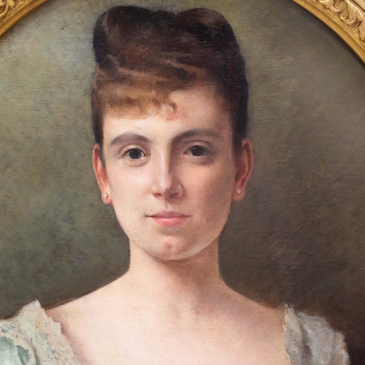 Félix Pescador y Saldaña, "Marie de la Rochemacé", firmato, 1888, olio su tela-photo-4