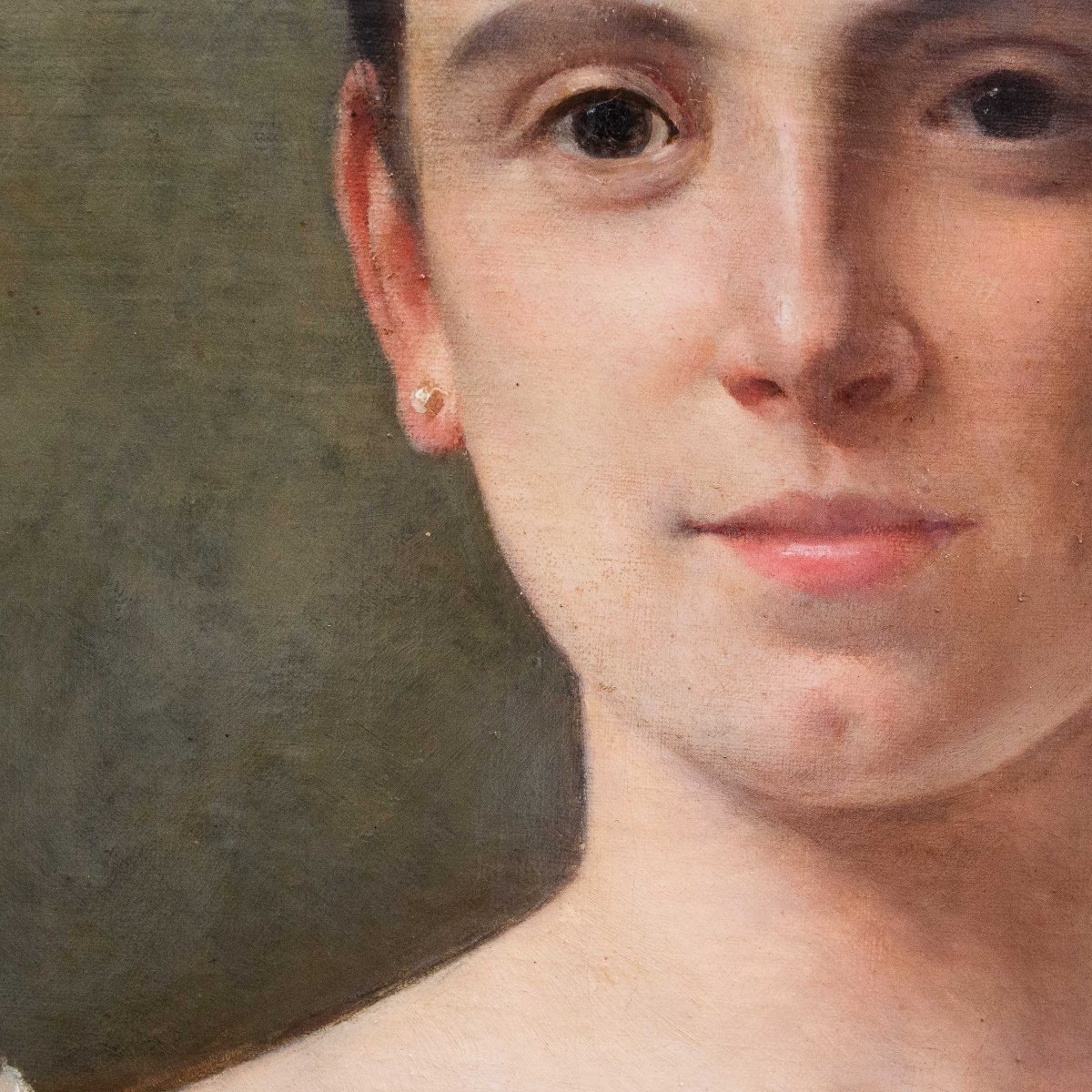 Félix Pescador y Saldaña, "Marie de la Rochemacé", firmato, 1888, olio su tela-photo-5