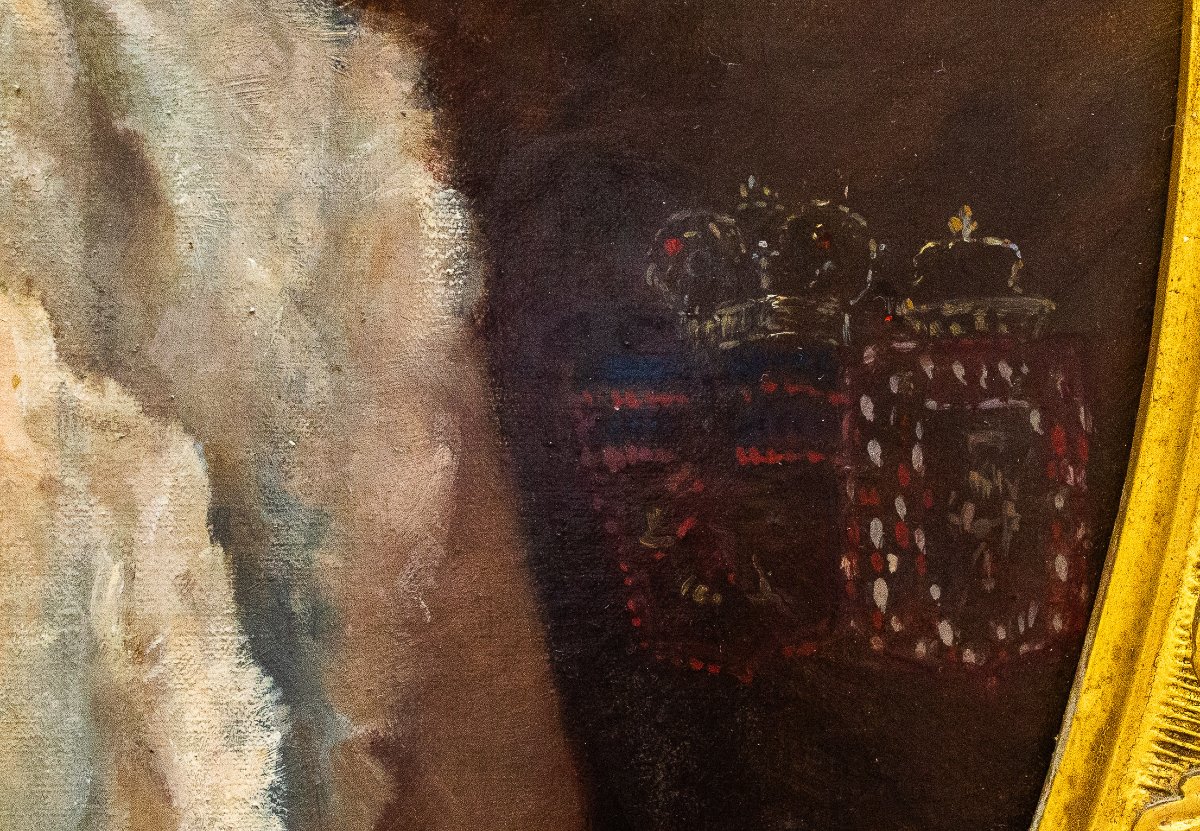 Félix Pescador y Saldaña, "Marie de la Rochemacé", firmato, 1888, olio su tela-photo-6