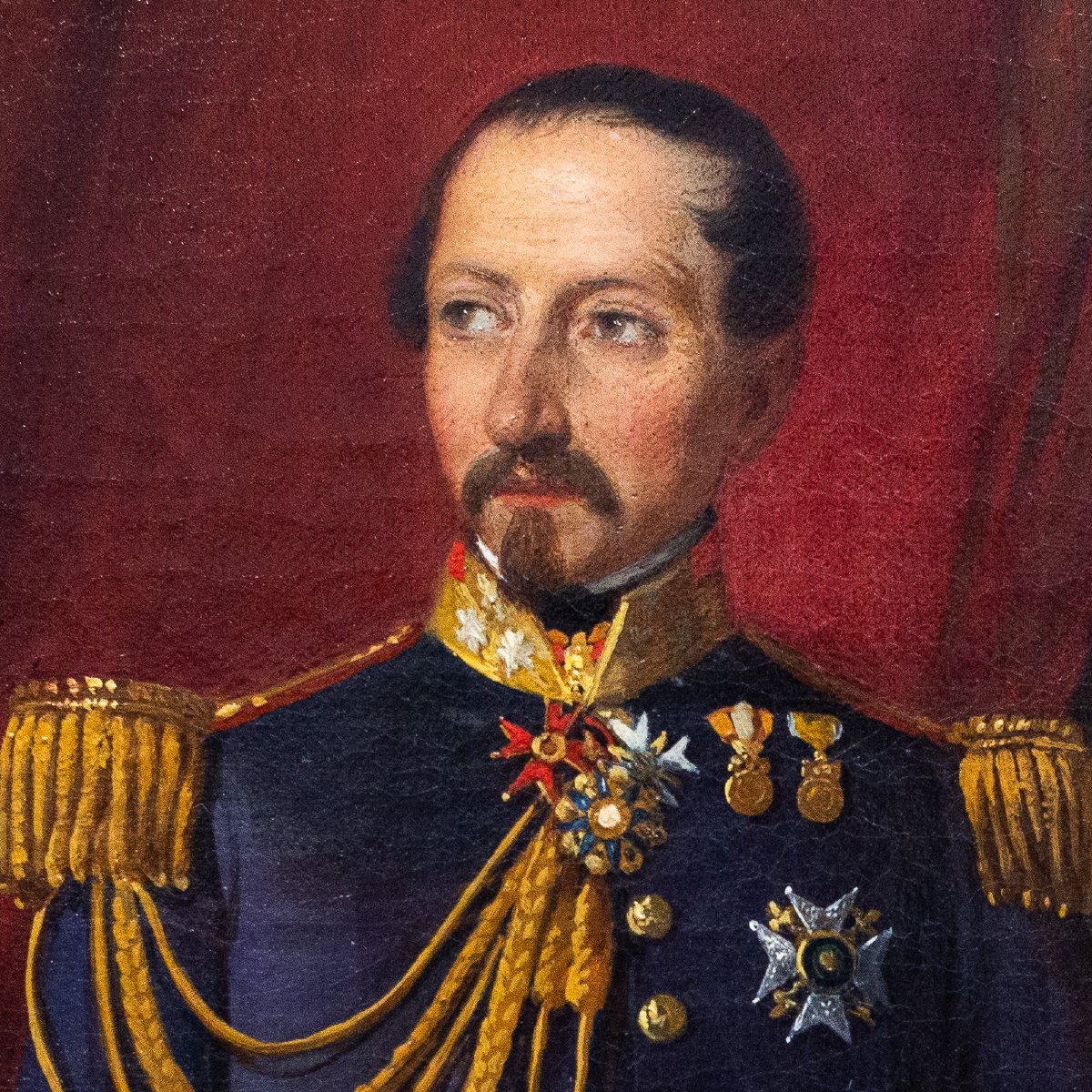 Vincenzo Morani, “Napoleone III”, olio su tela, firmato, 1840-photo-3