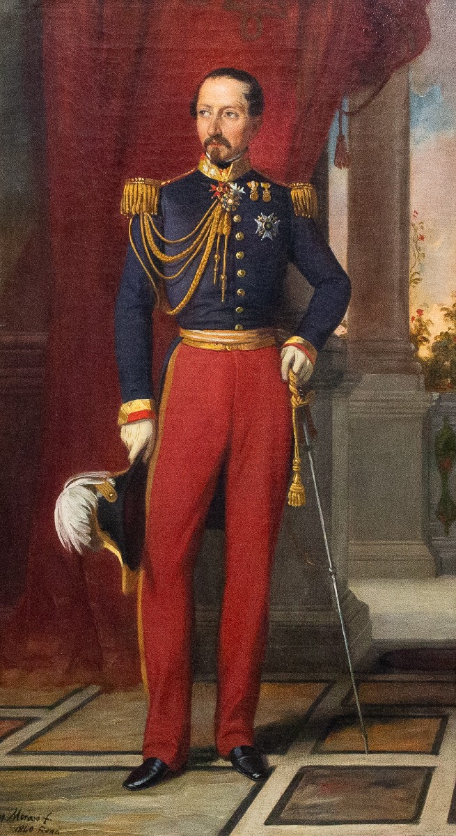 Vincenzo Morani, “Napoleone III”, olio su tela, firmato, 1840