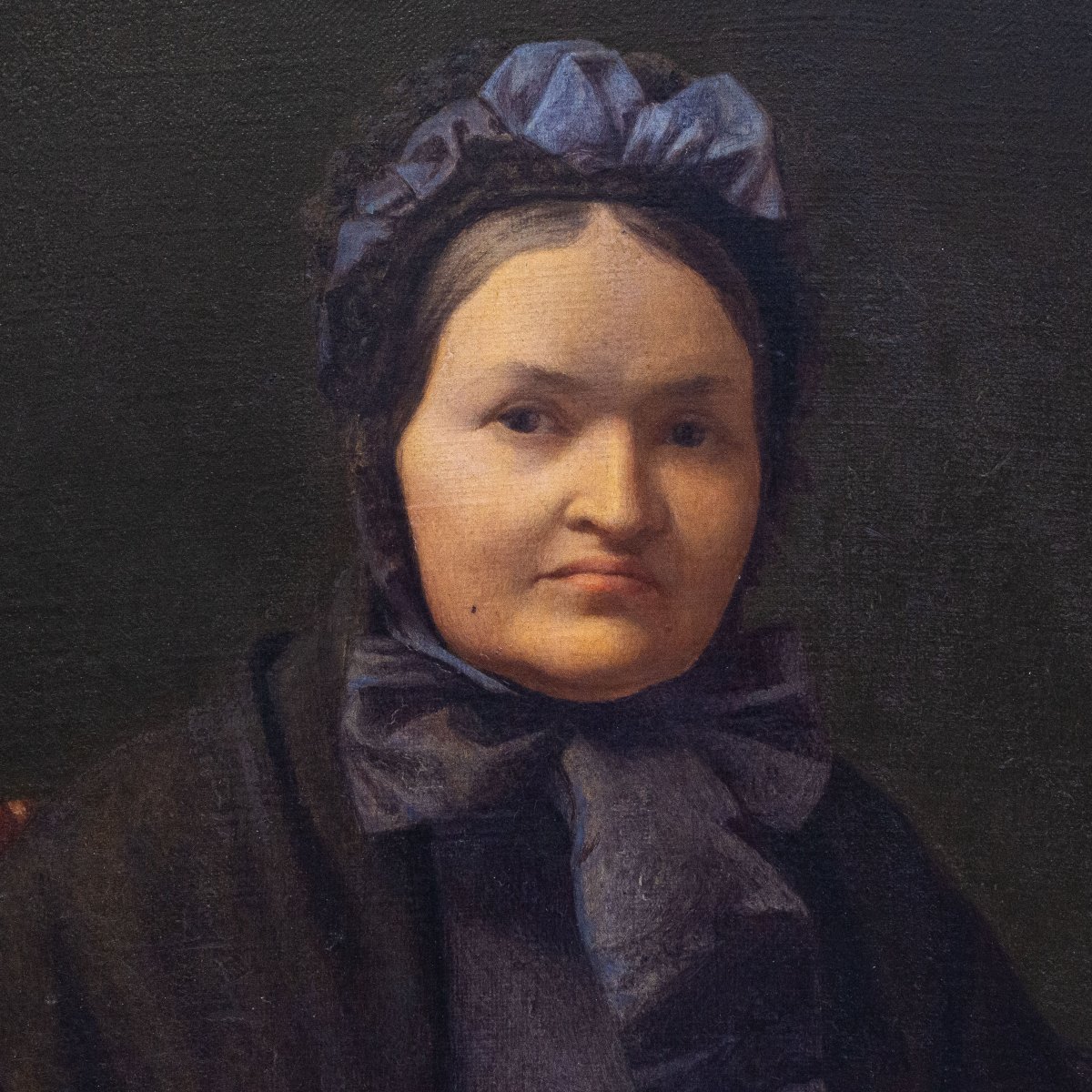F. Figuière, "Ritratto di signora", olio su tela, firmato, Epoca Fine XIX Secolo-photo-3