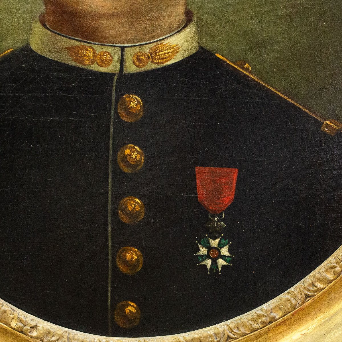 J. Abel, “Ritratto di Ufficiale Legione d’Onore", firmato, olio su tela, 1870-photo-1