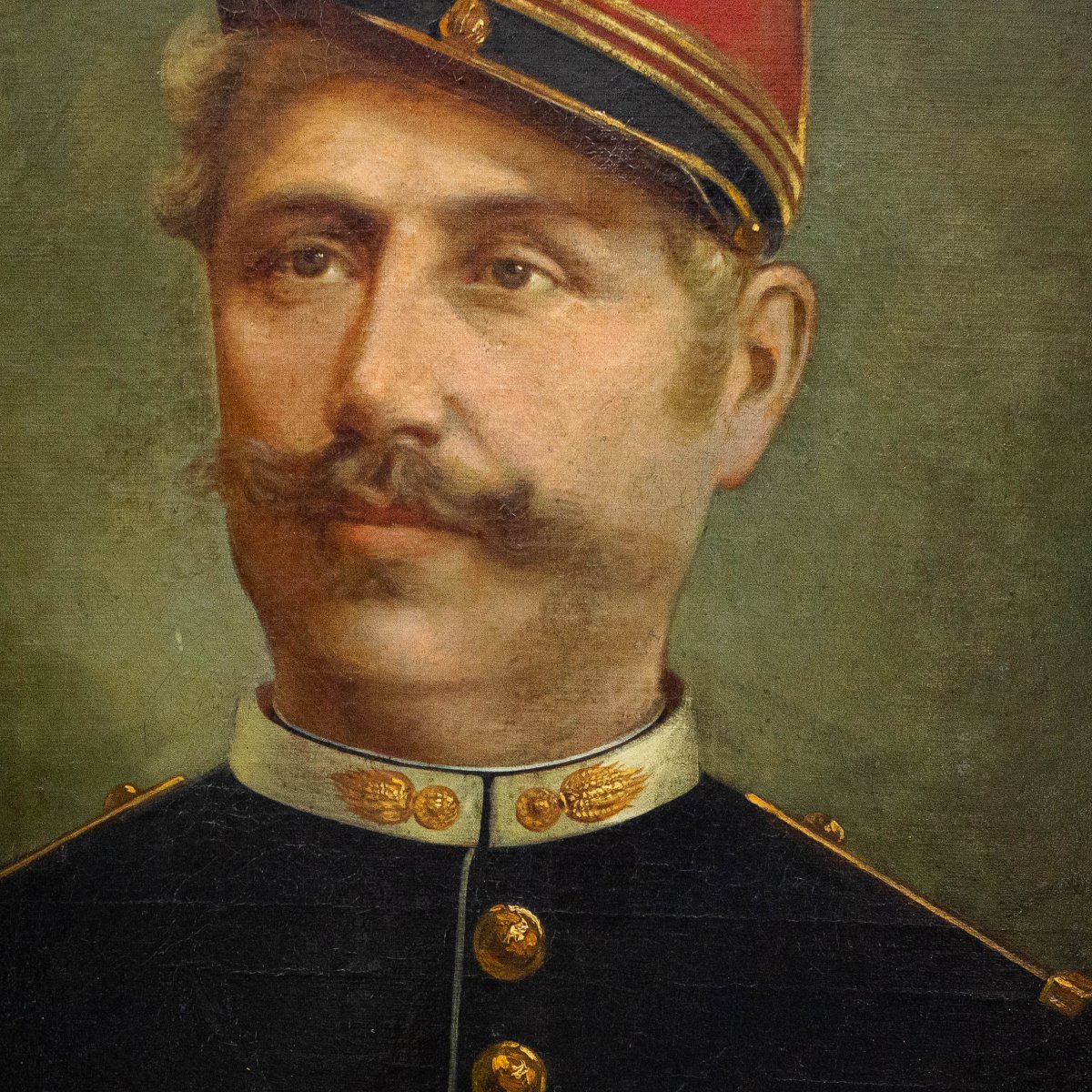 J. Abel, “Ritratto di Ufficiale Legione d’Onore", firmato, olio su tela, 1870-photo-2