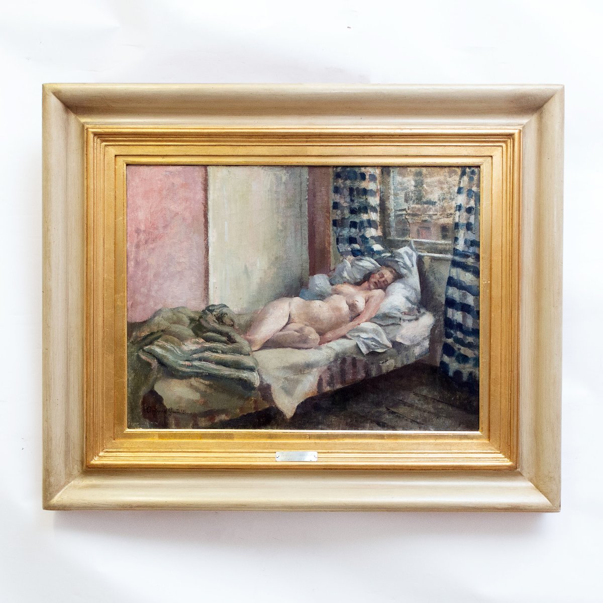 Andrea Gastaldi, "Nudo di donna", olio su tela, firmato, XIX Secolo-photo-2