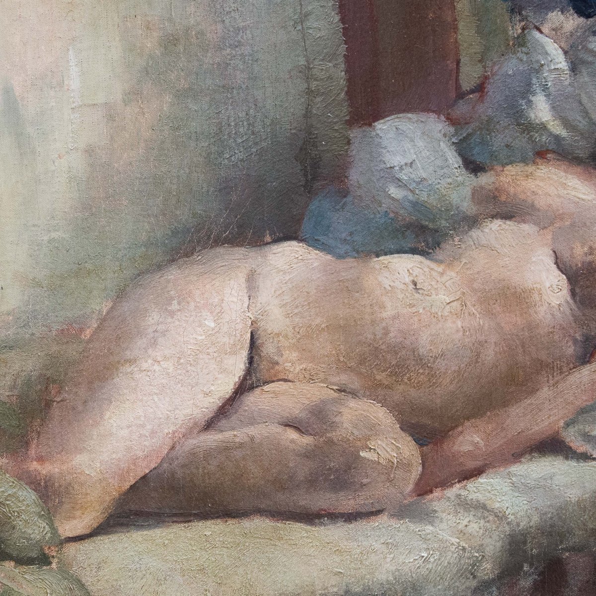 Andrea Gastaldi, "Nudo di donna", olio su tela, firmato, XIX Secolo-photo-5