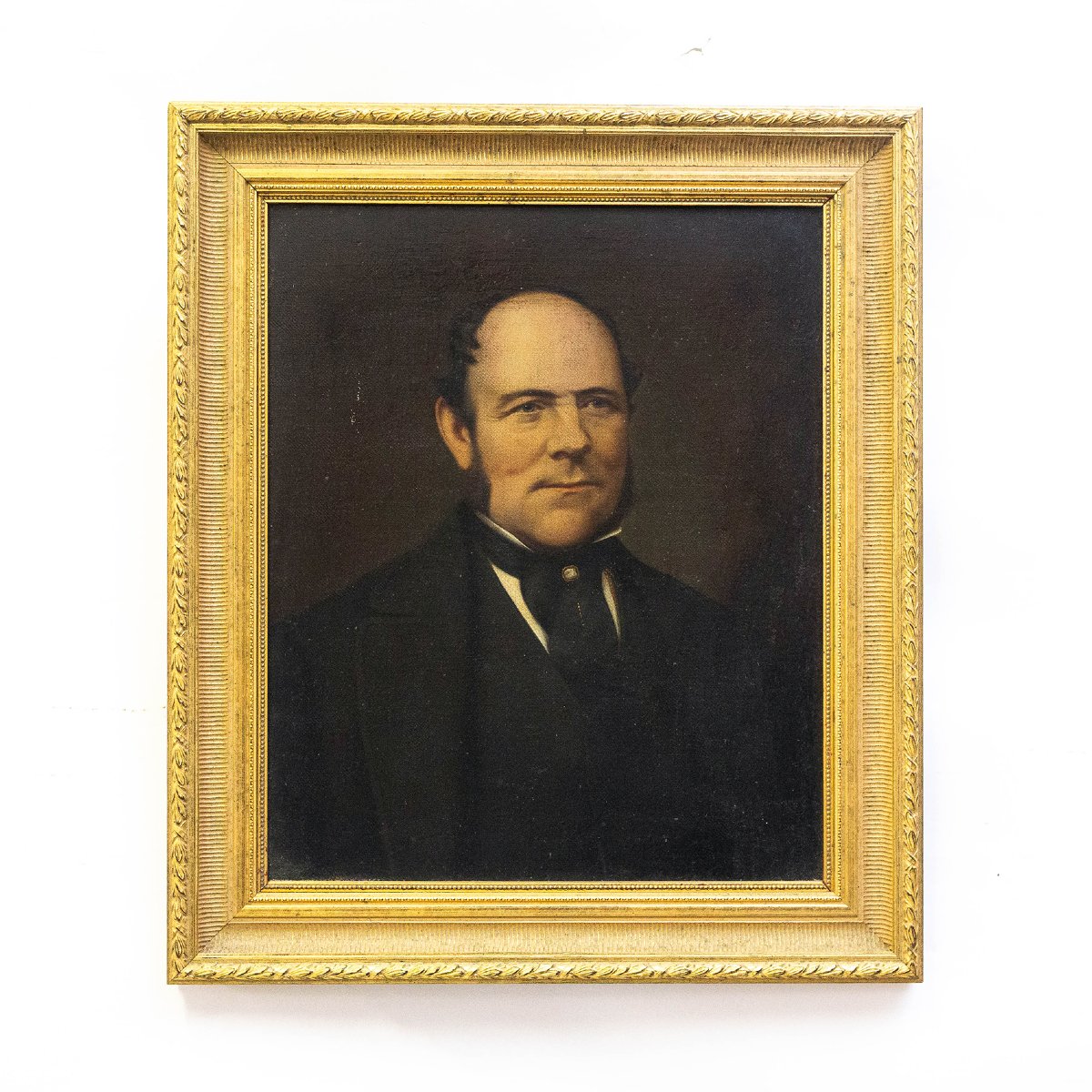 "Ritratto di gentiluomo", olio su tela, Epoca XIX secolo-photo-2