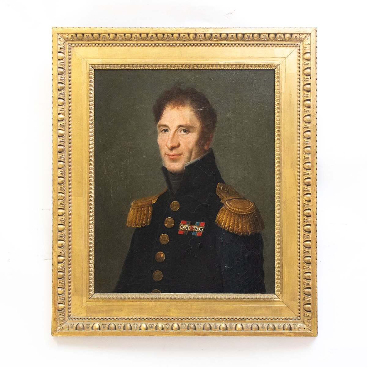 "Ritratto di Ufficiale della Marina Imperiale", olio su tela , XIX Secolo-photo-2