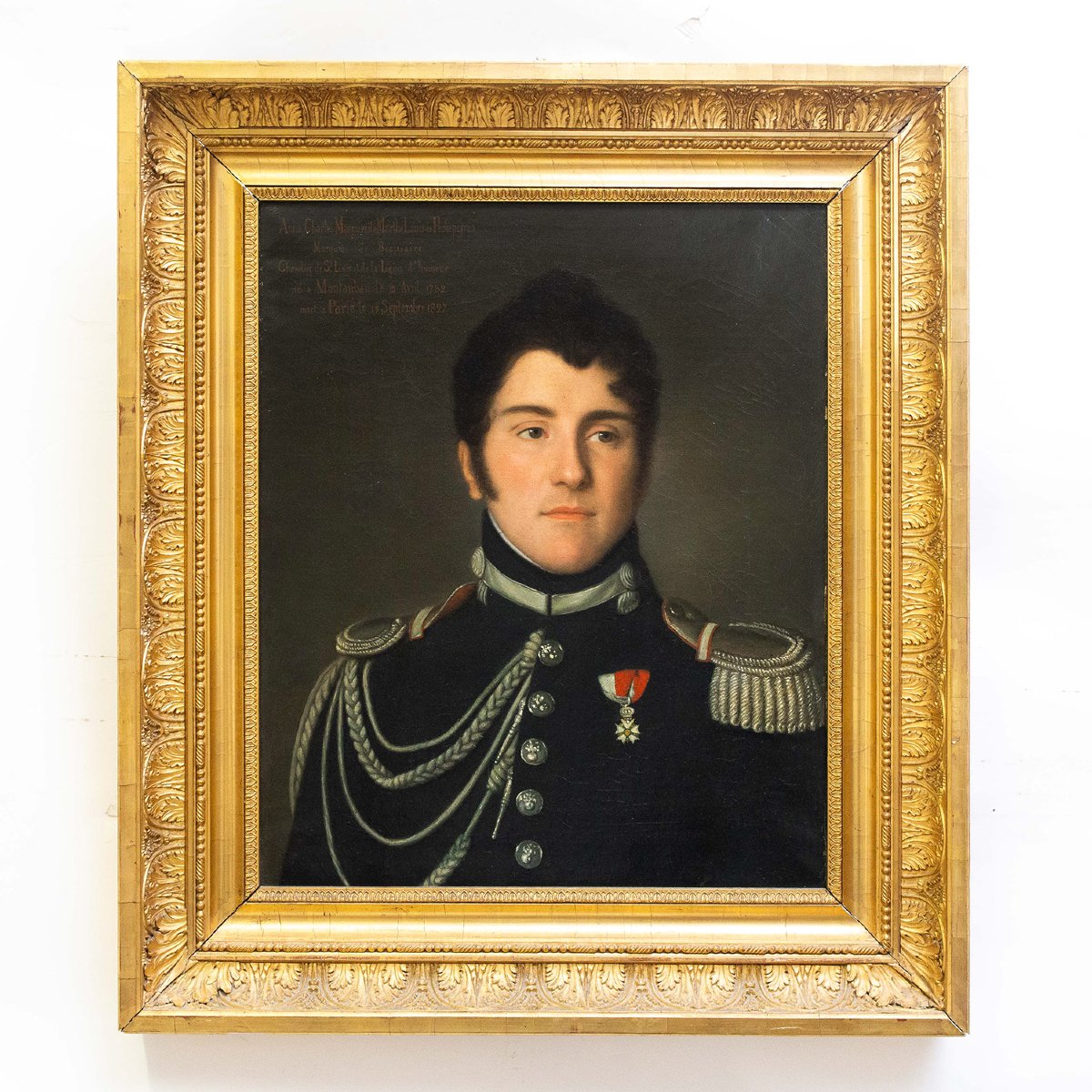 "Ritratto del marchese di Beaucaire," olio su tela, inizio XIX secolo-photo-4