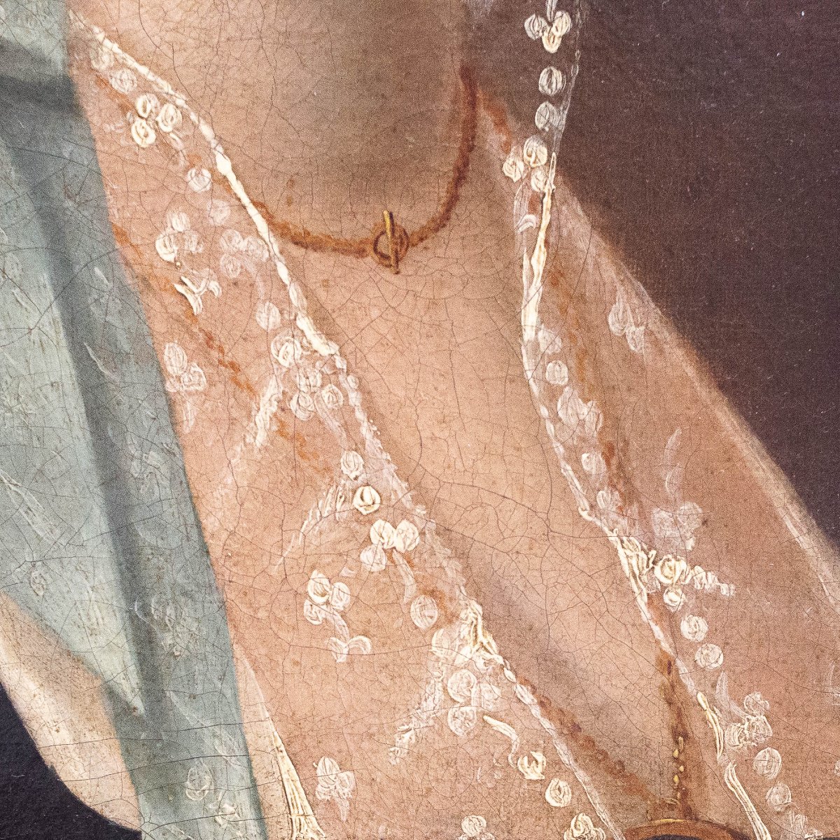 "Ritratti di Coppia", olio su tela, firmato, Epoca '800-photo-3