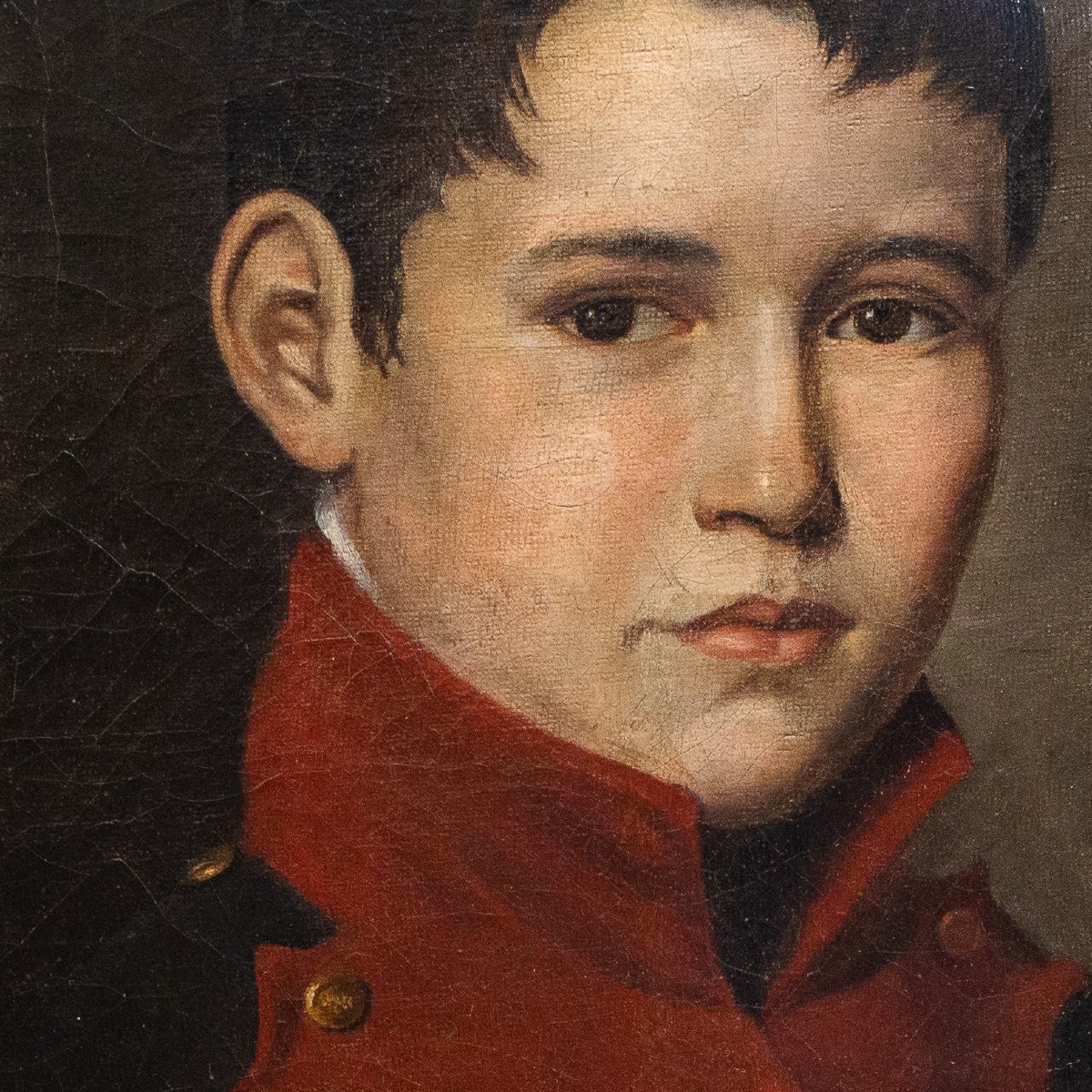 "Ritratto di giovane", olio su tela, Epoca '800-photo-5