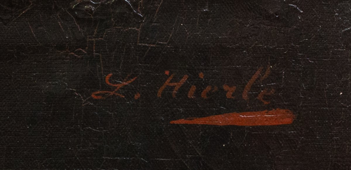 Louis Hierle, "Ritratto di Ufficiale del 19º Reggimento", olio su tela, firmato, 1897-photo-3